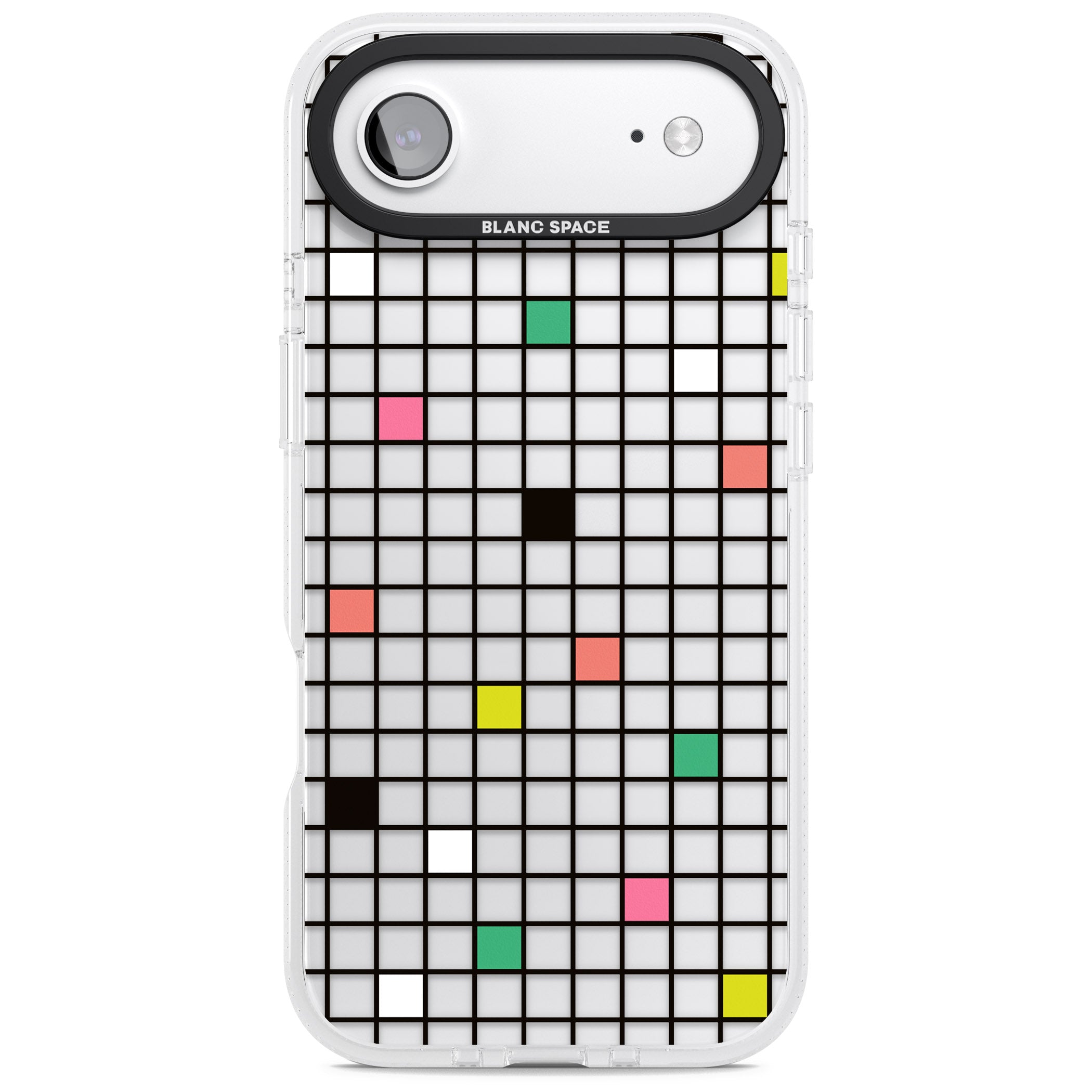 Vibrant Clear Geometric Grid iPhone 17 Air Impact Air Clear Phone Case