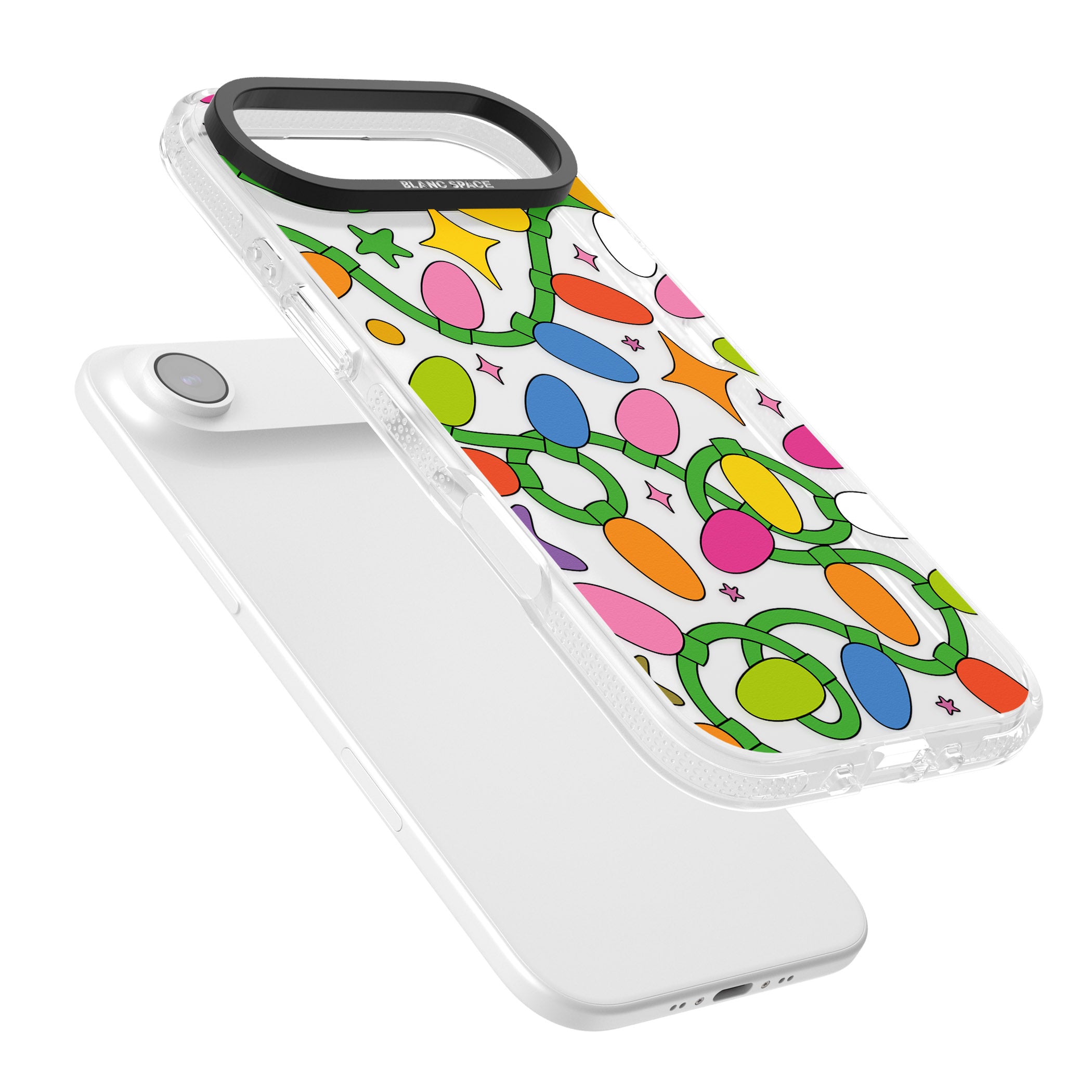 Festive Lights Pattern iPhone 17 Air Impact Air Clear Phone Case Colours