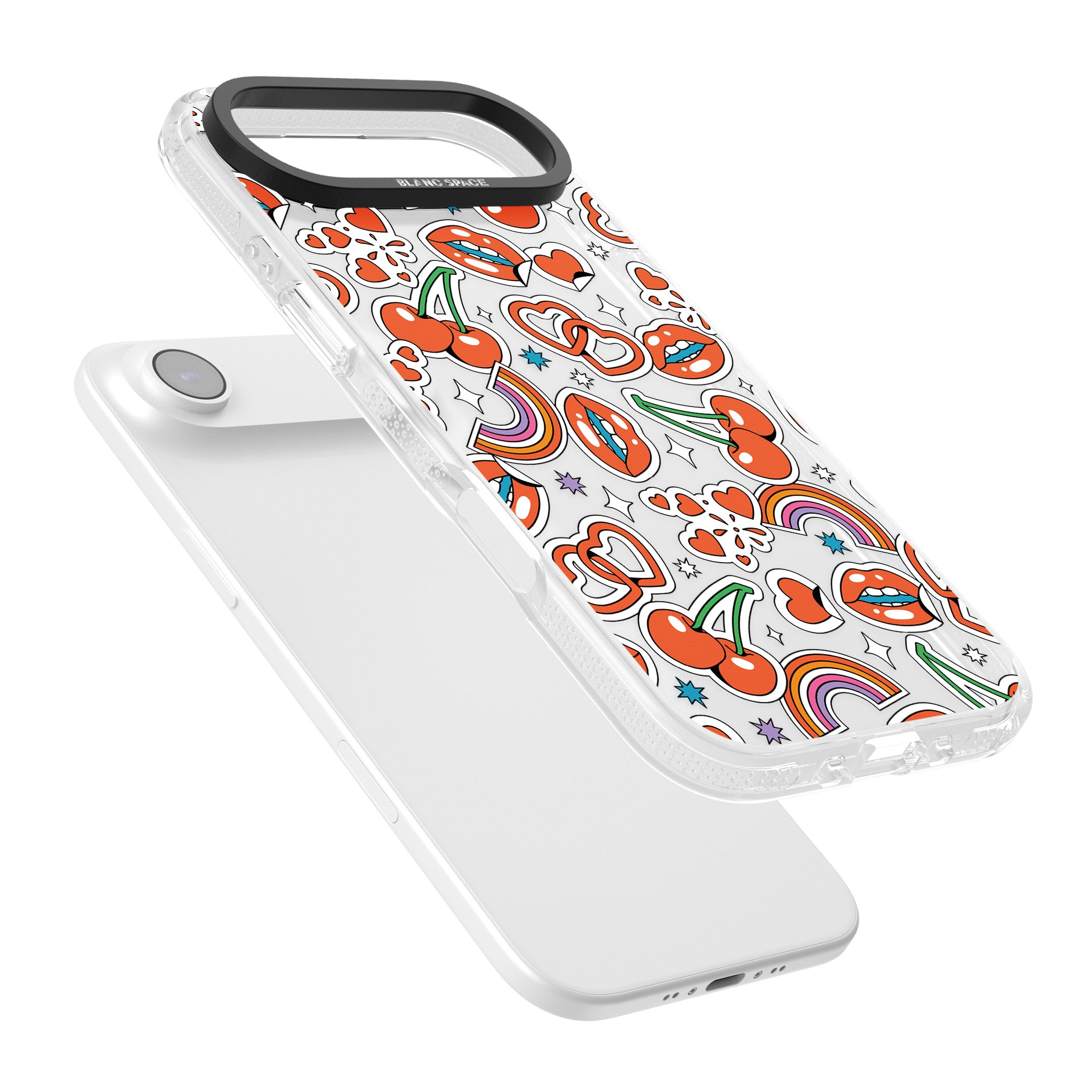 Red Sticker Pop iPhone 17 Air Impact Air Clear Phone Case Colours