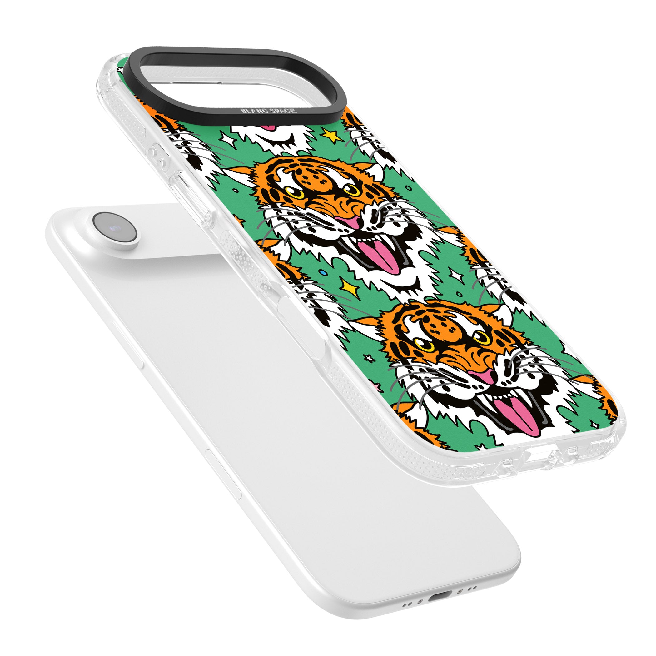 Fierce Jungle Tigers (Green) iPhone 17 Air Impact Air Clear Phone Case Colours