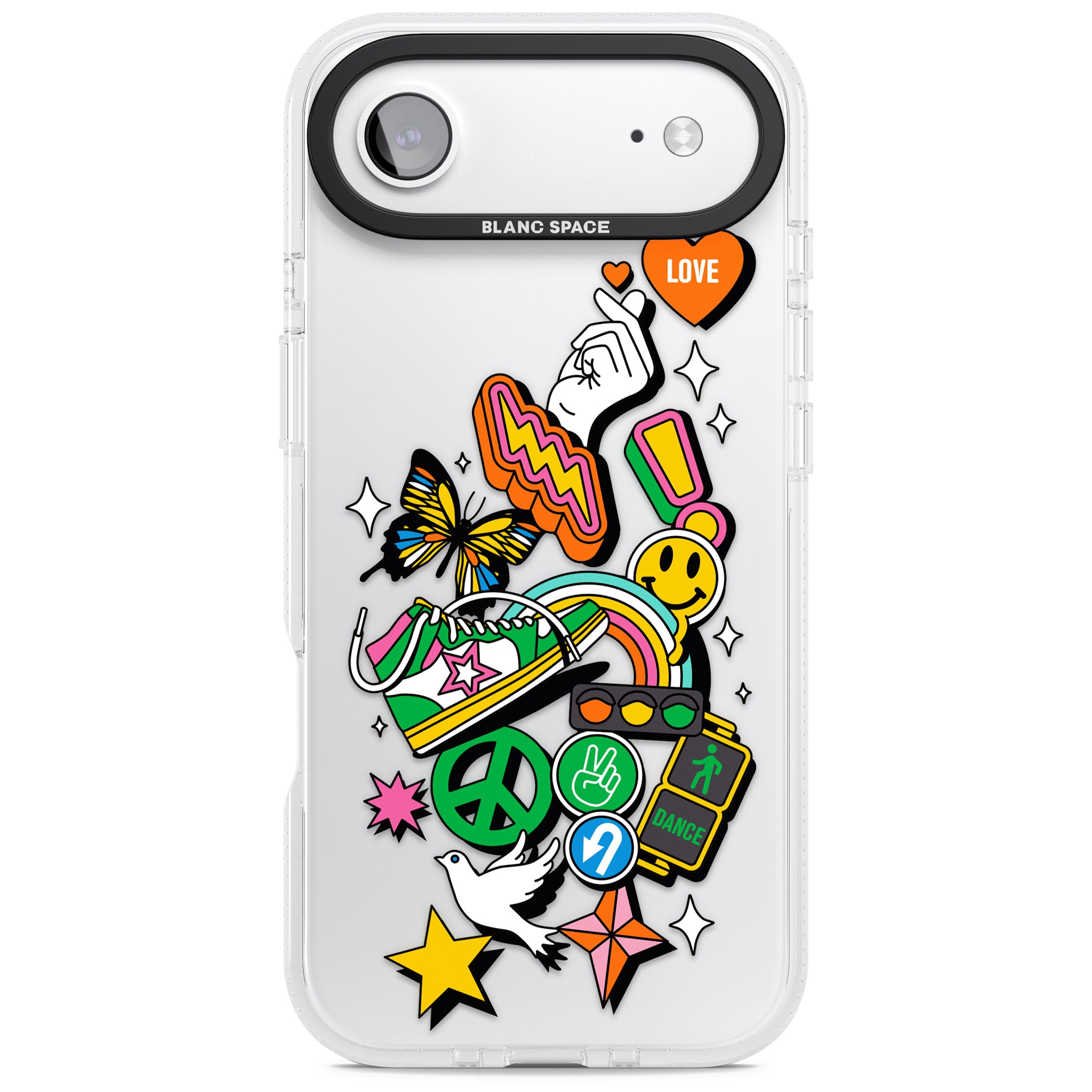 Nostalgic Sticker Collage iPhone 17 Air Impact Air Clear Phone Case