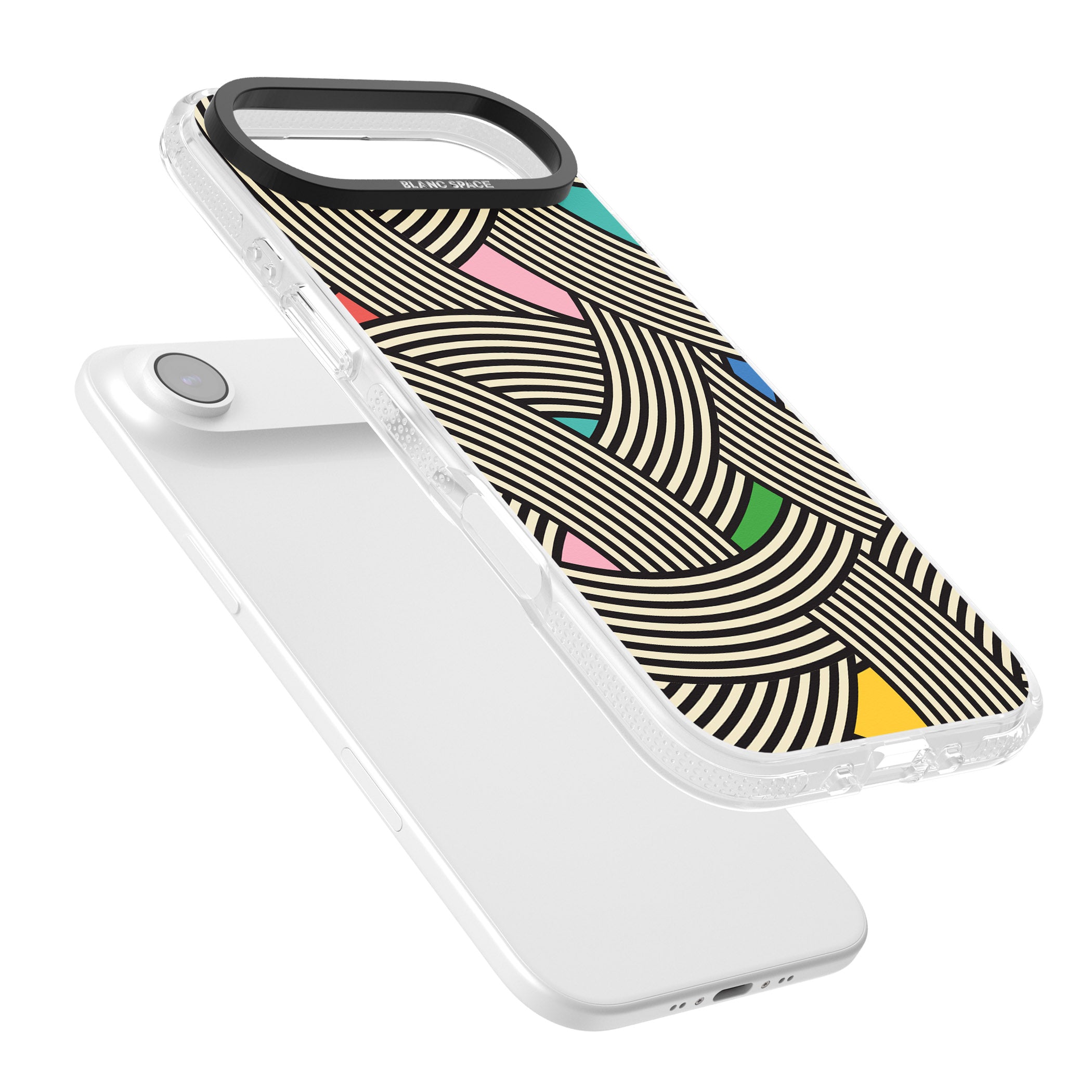 Multicolour Optic Waves iPhone 17 Air Impact Air Clear Phone Case Colours