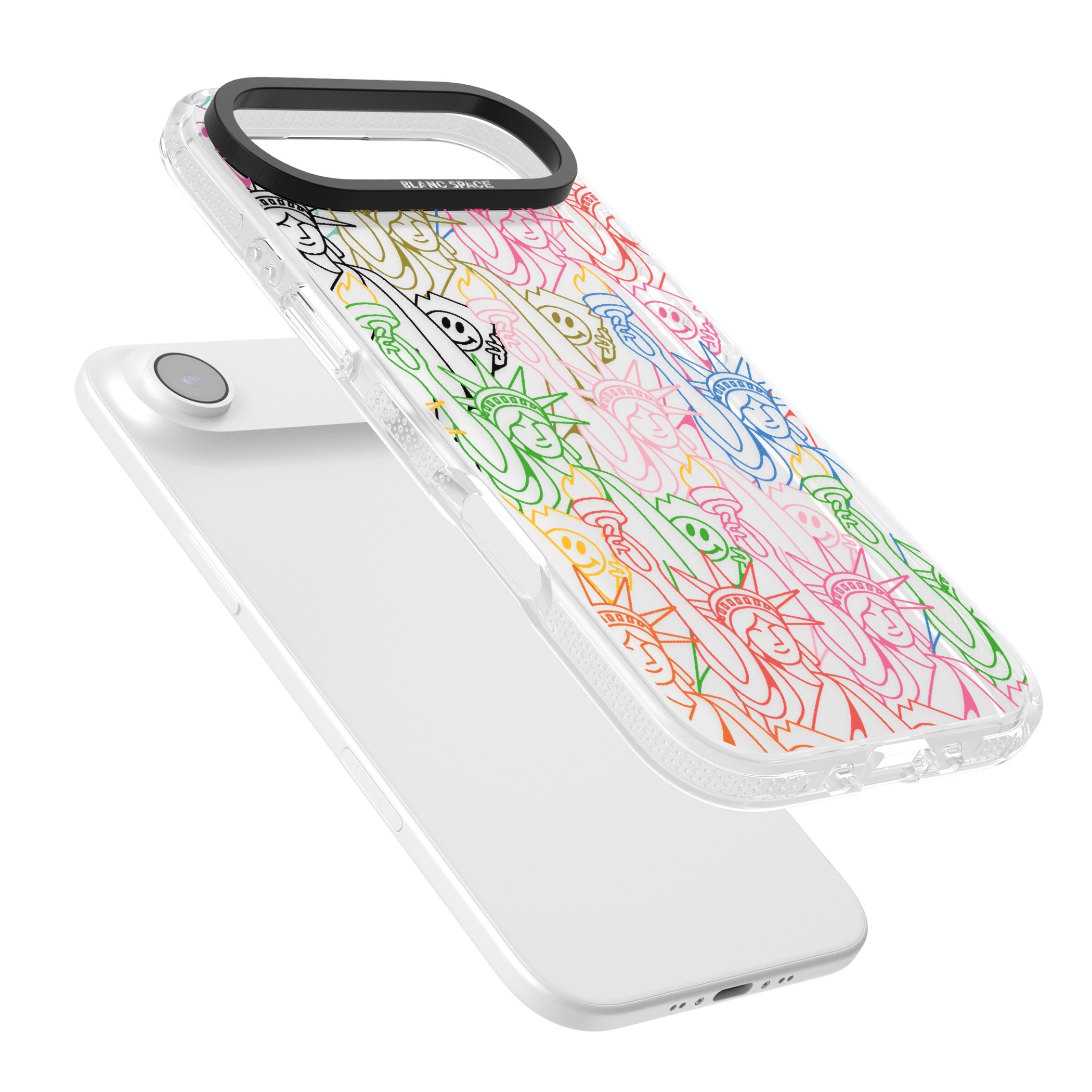 Multicolour Liberty Line Pattern iPhone 17 Air Impact Air Clear Phone Case Colours