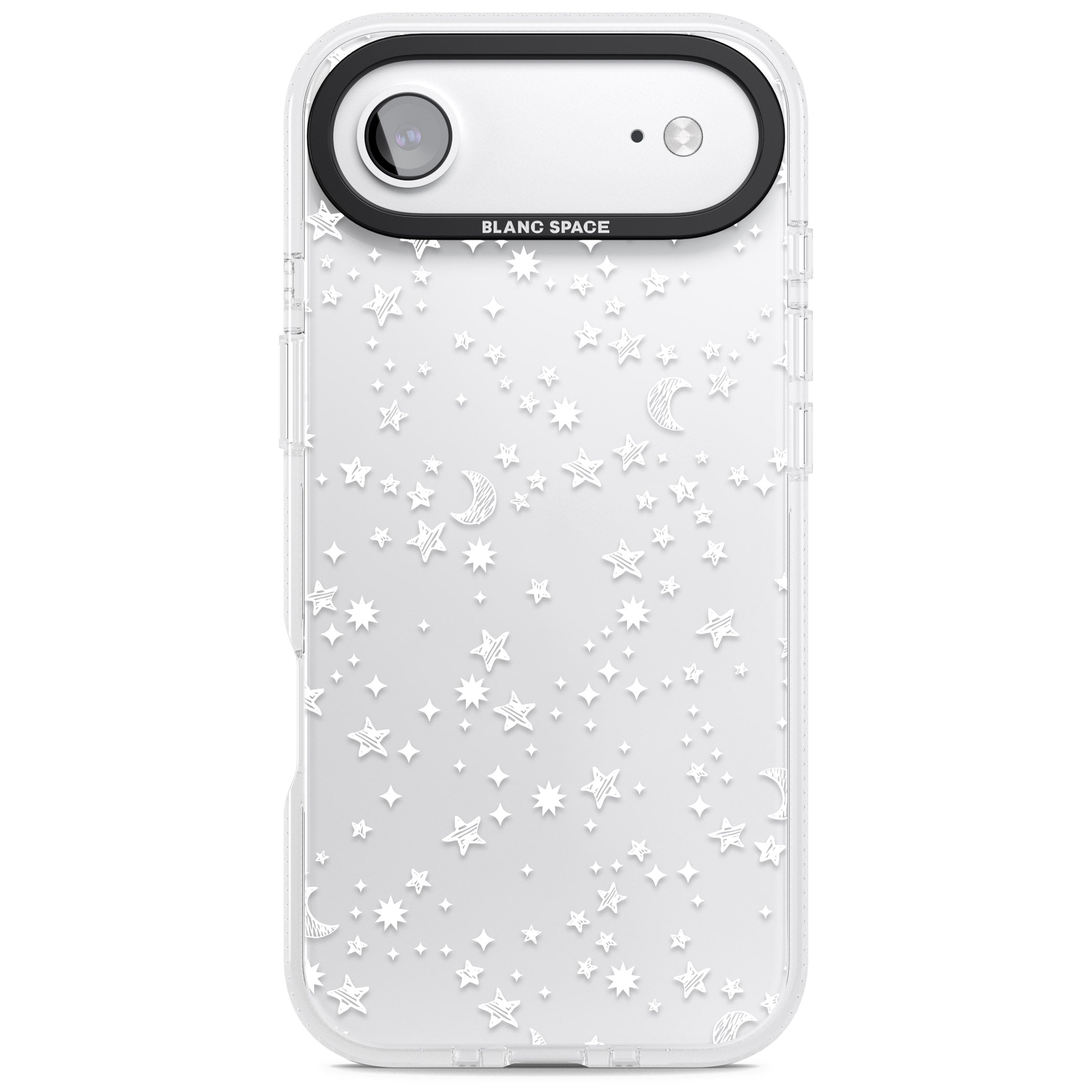 White Cosmic Galaxy Pattern iPhone 17 Air Impact Air Clear Phone Case