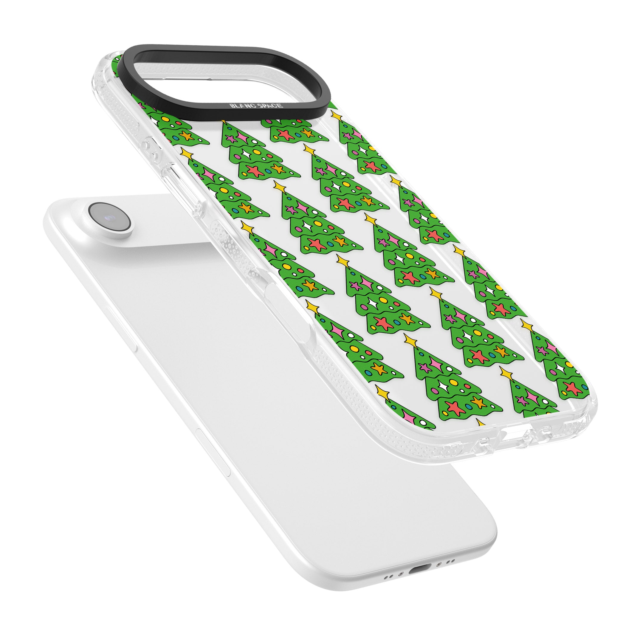 Christmas Tree Pattern (Clear) iPhone 17 Air Impact Air Clear Phone Case Colours