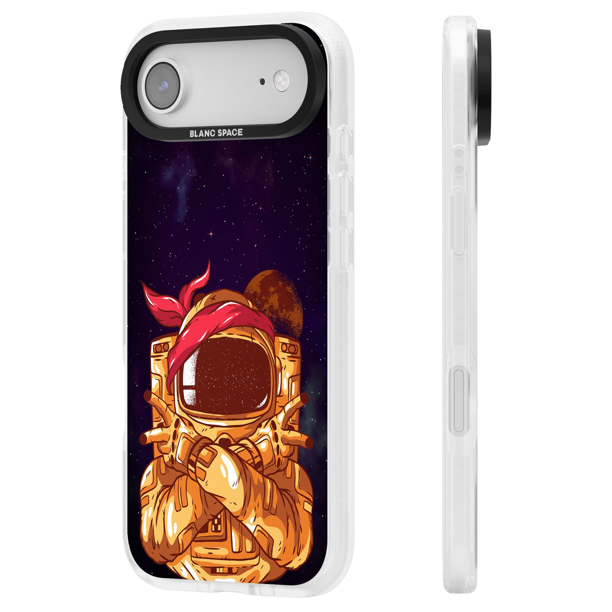 Space Gangster iPhone 17 Air Impact Air Clear Phone Case Side Profile