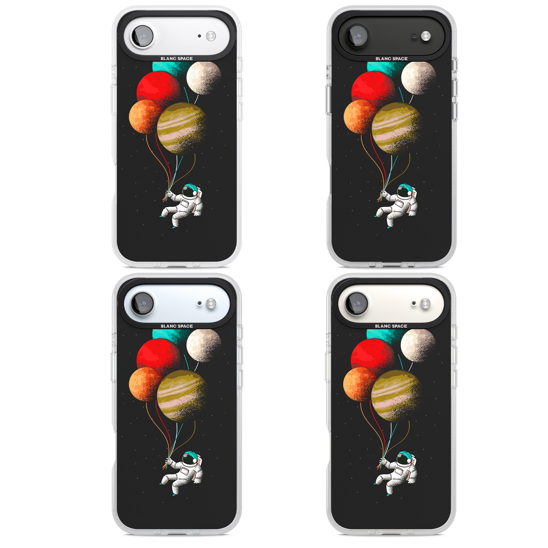 Astronaut Balloon Planets iPhone 17 Air Impact Air Clear Phone Case APT Impact Protection