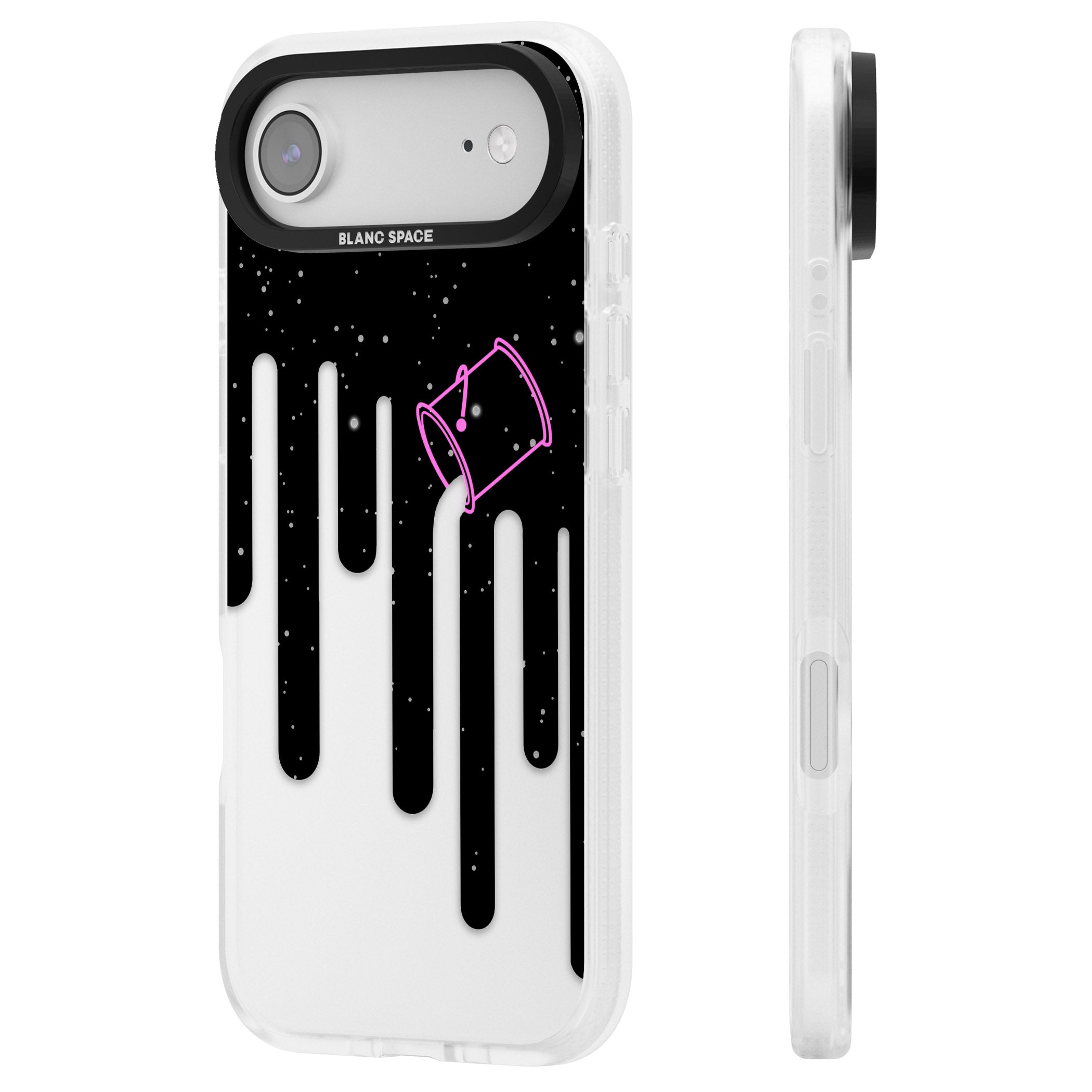 Cosmic Drip iPhone 17 Air Impact Air Clear Phone Case Side Profile