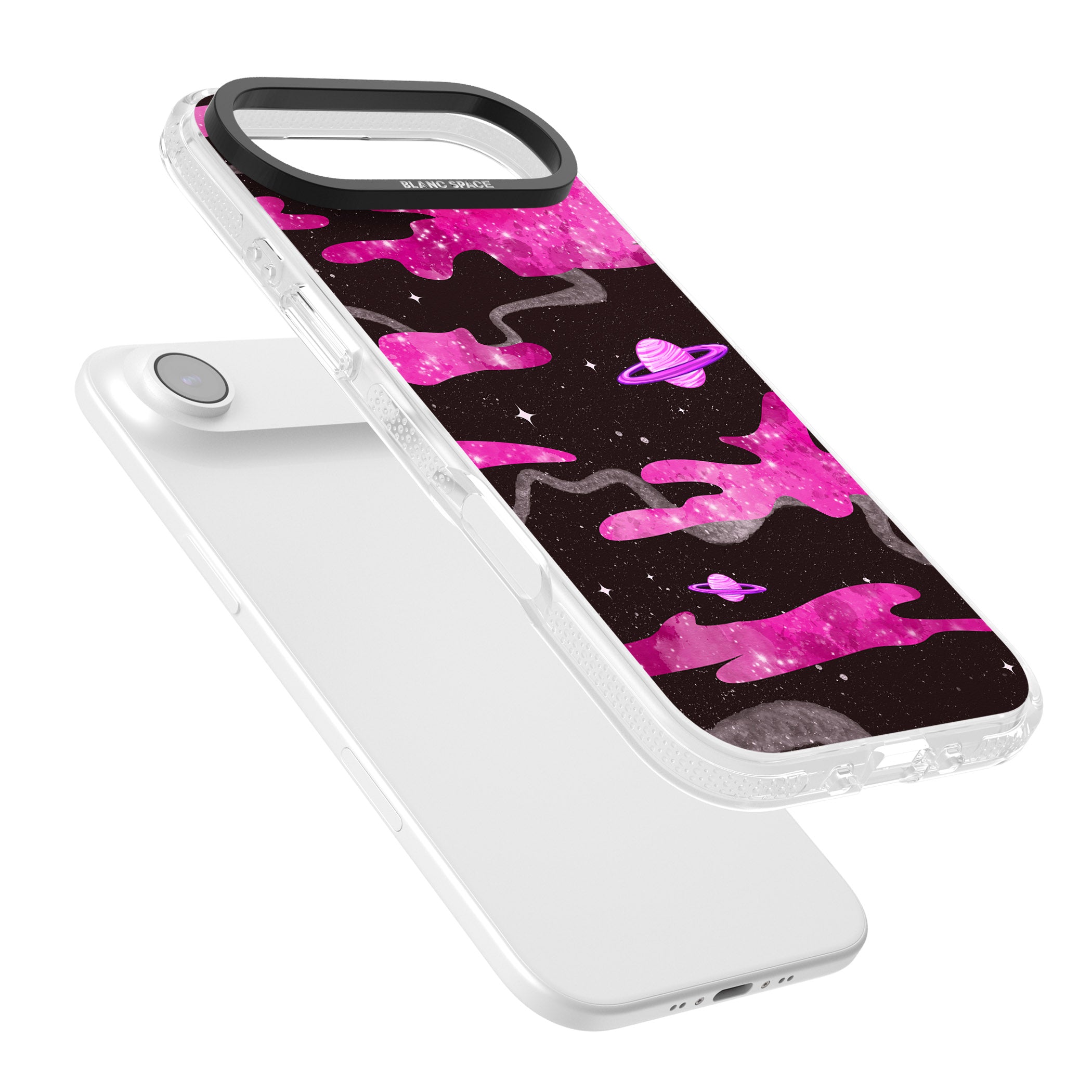 Pink Galaxy iPhone 17 Air Impact Air Clear Phone Case Colours