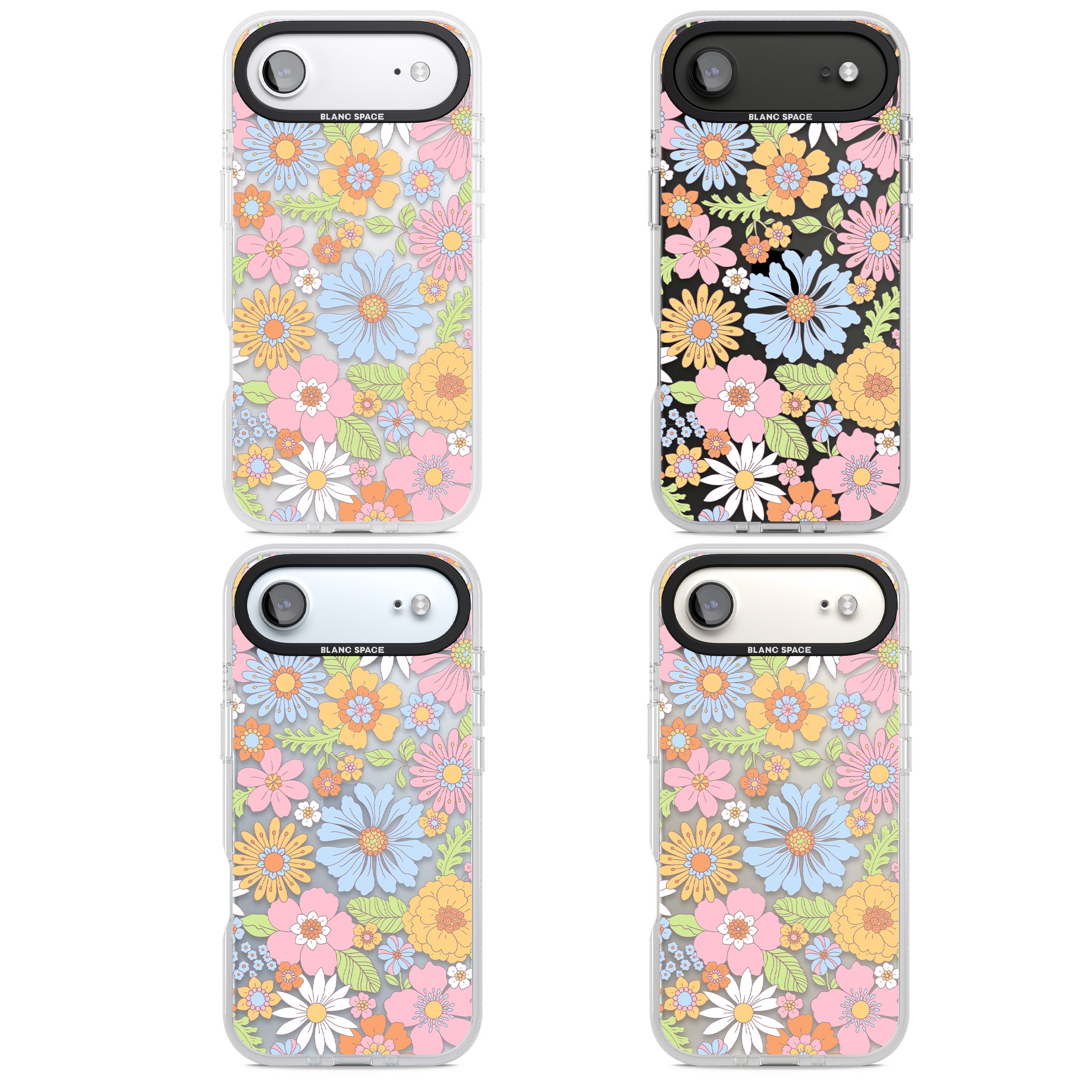 Pastel Flower Pattern iPhone 17 Air Impact Air Clear Phone Case APT Impact Protection
