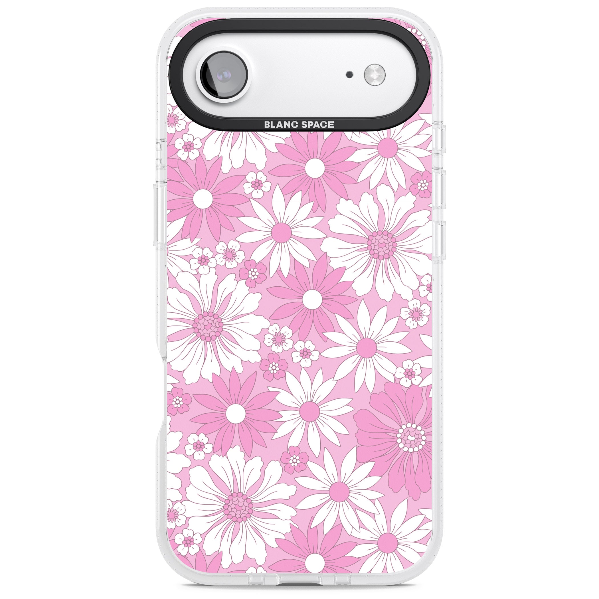 Pink White Flowers iPhone 17 Air Impact Air Clear Phone Case
