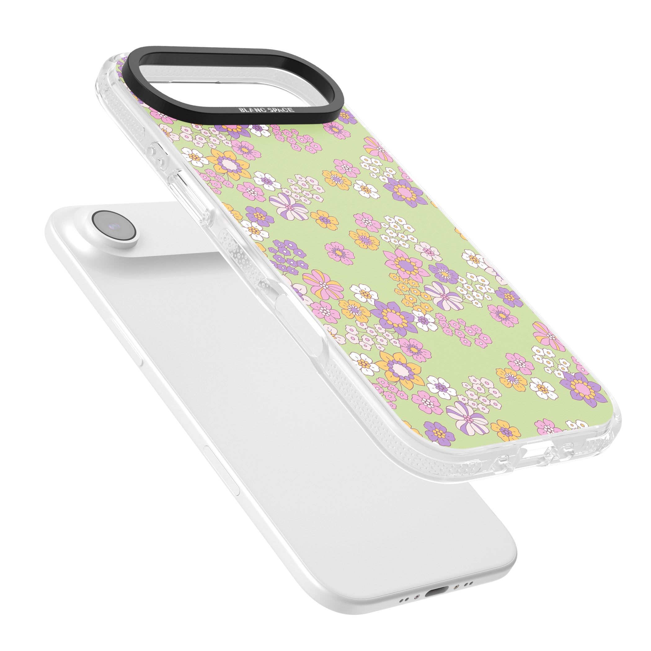 Grass Green Flowers iPhone 17 Air Impact Air Clear Phone Case Colours