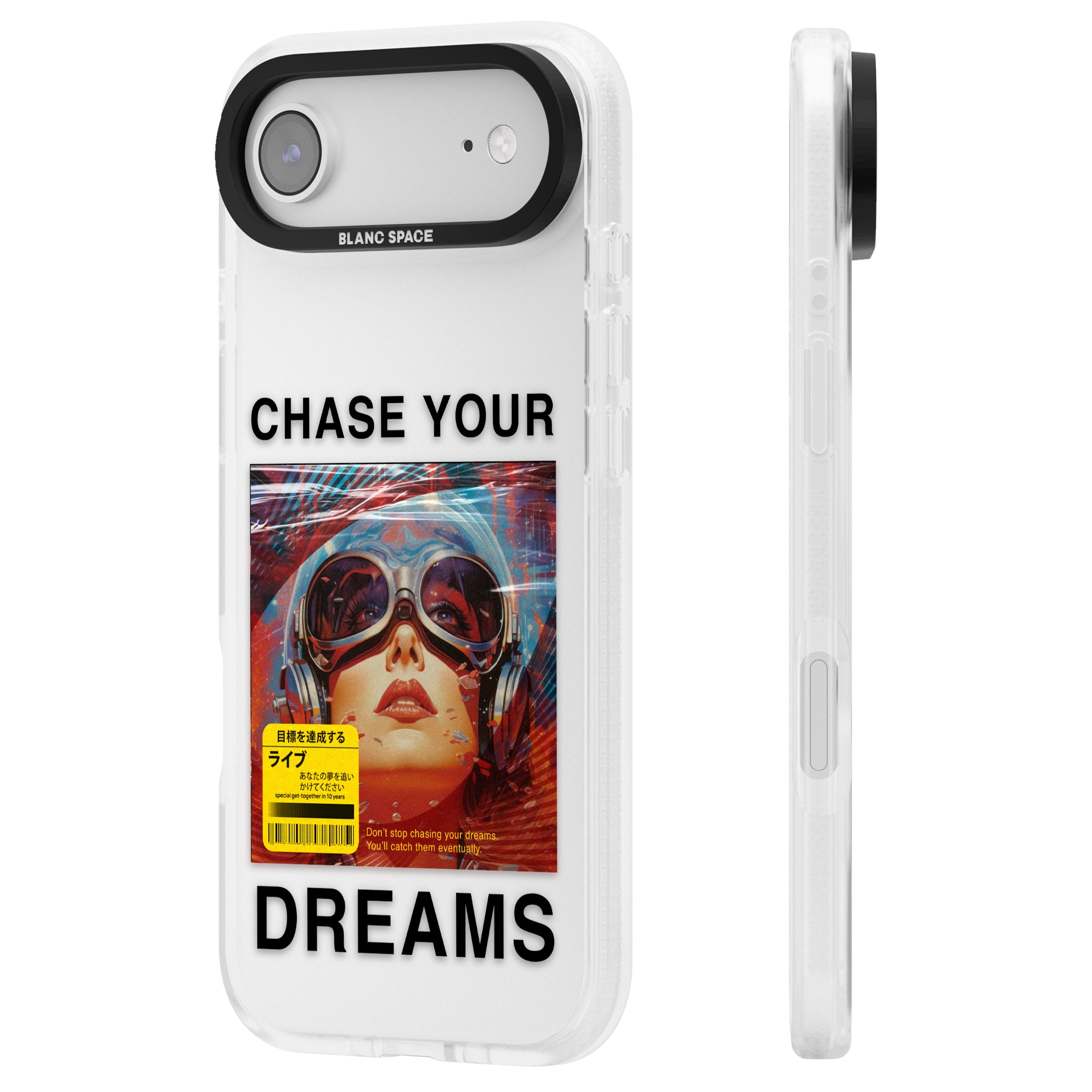 Chase Your Dreams iPhone 17 Air Impact Air Clear Phone Case Side Profile