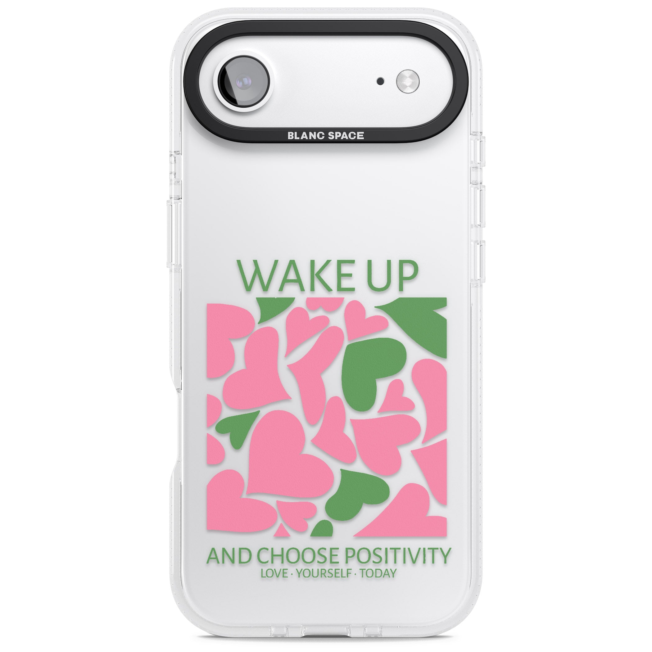 Wake Up And Choose Positivity iPhone 17 Air Impact Air Clear Phone Case