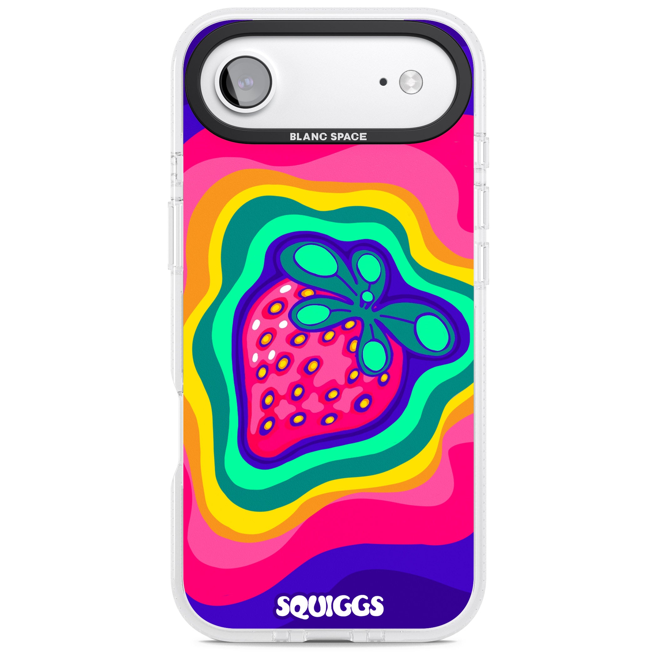 Strawberry Rainbow iPhone 17 Air Impact Air Clear Phone Case