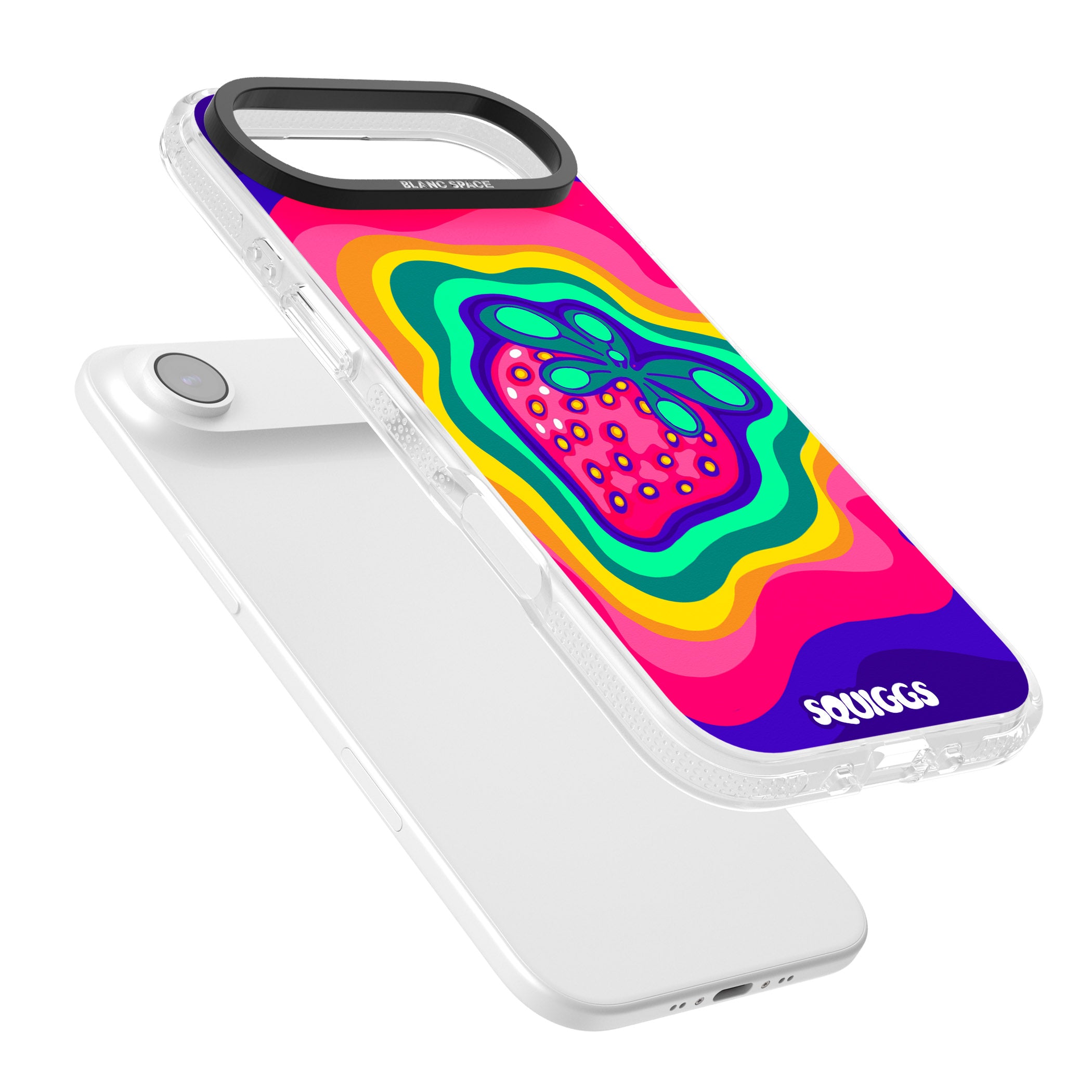 Strawberry Rainbow iPhone 17 Air Impact Air Clear Phone Case Colours