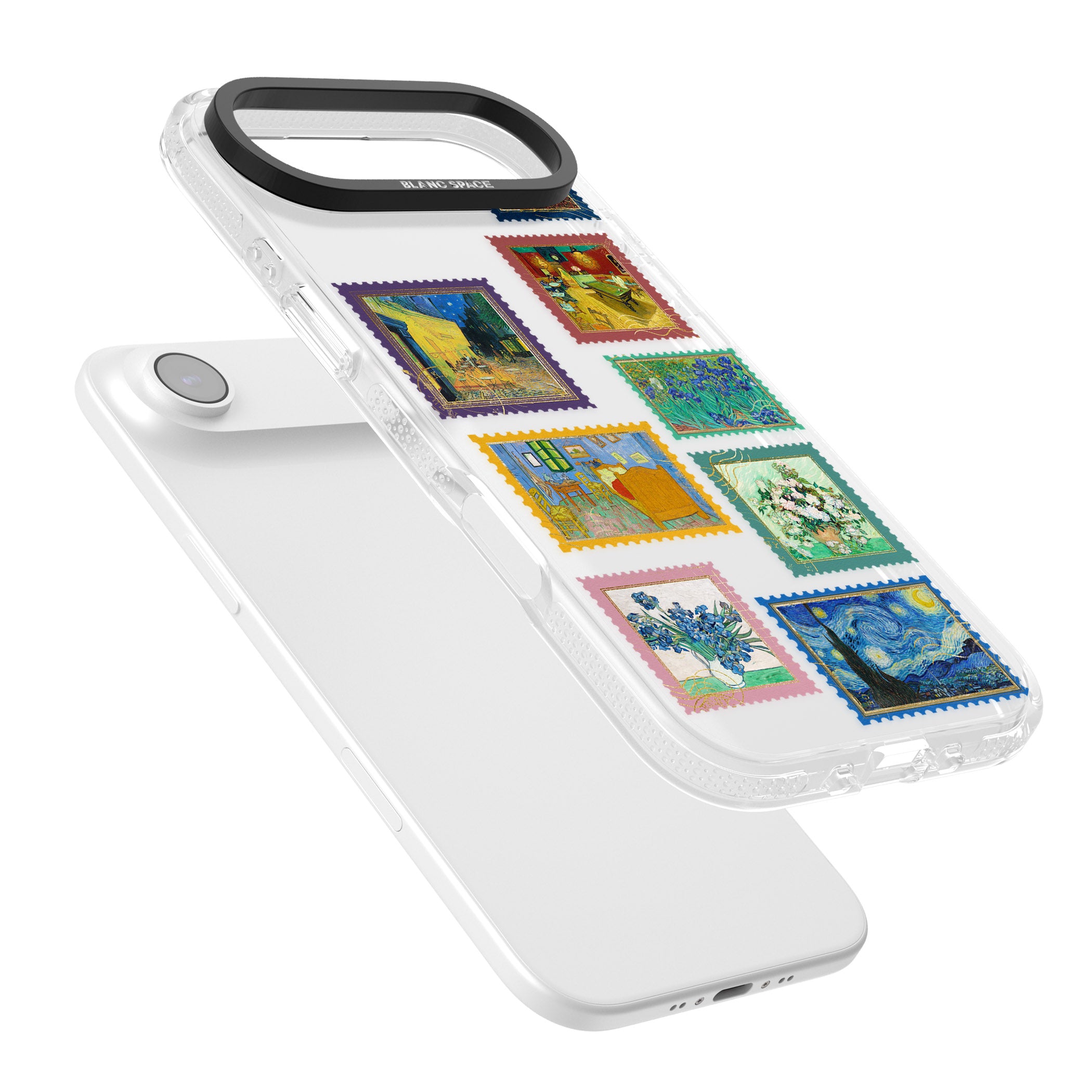 Colourful Vintage Art Stamps iPhone 17 Air Impact Air Clear Phone Case Colours