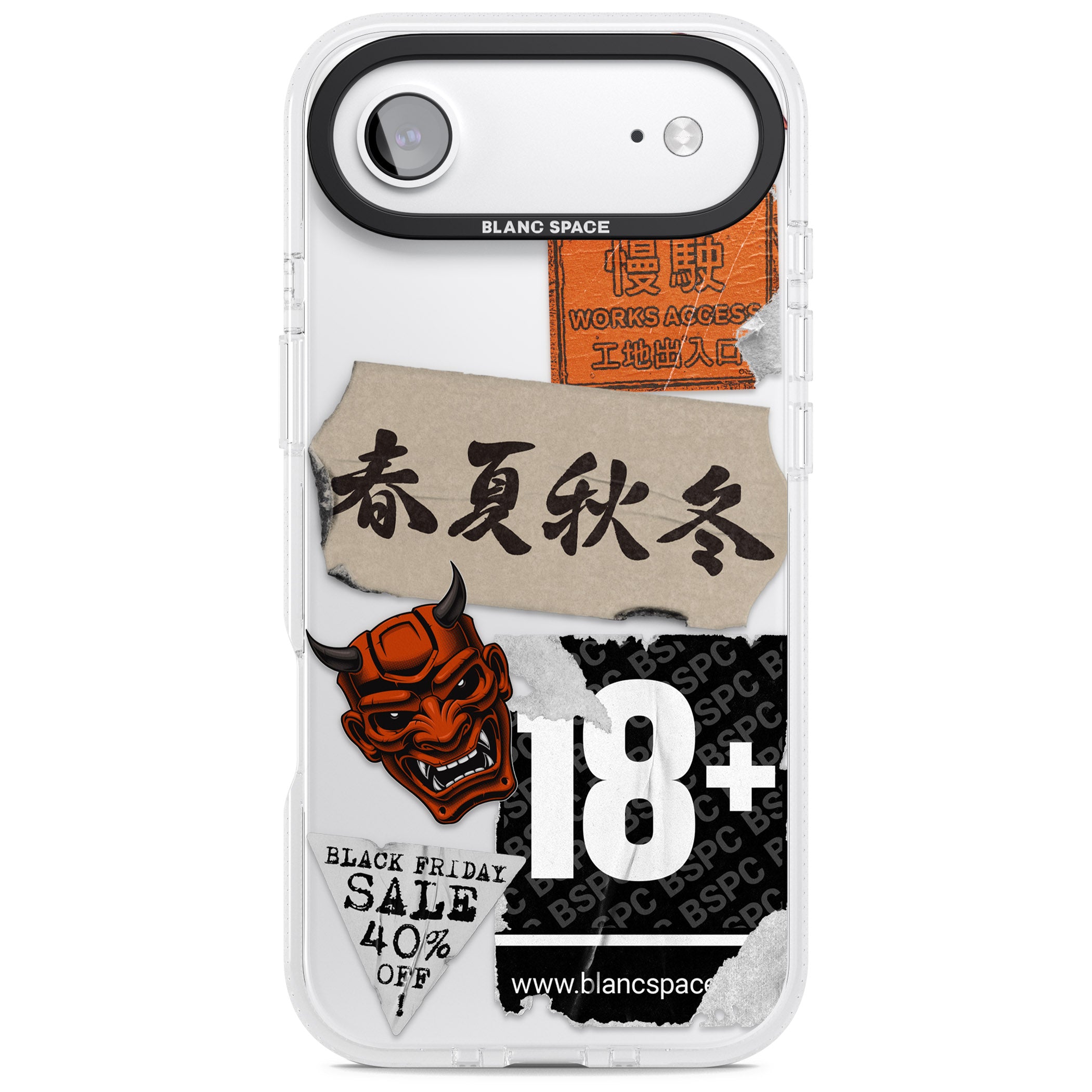 Asian Sticker Mix iPhone 17 Air Impact Air Clear Phone Case