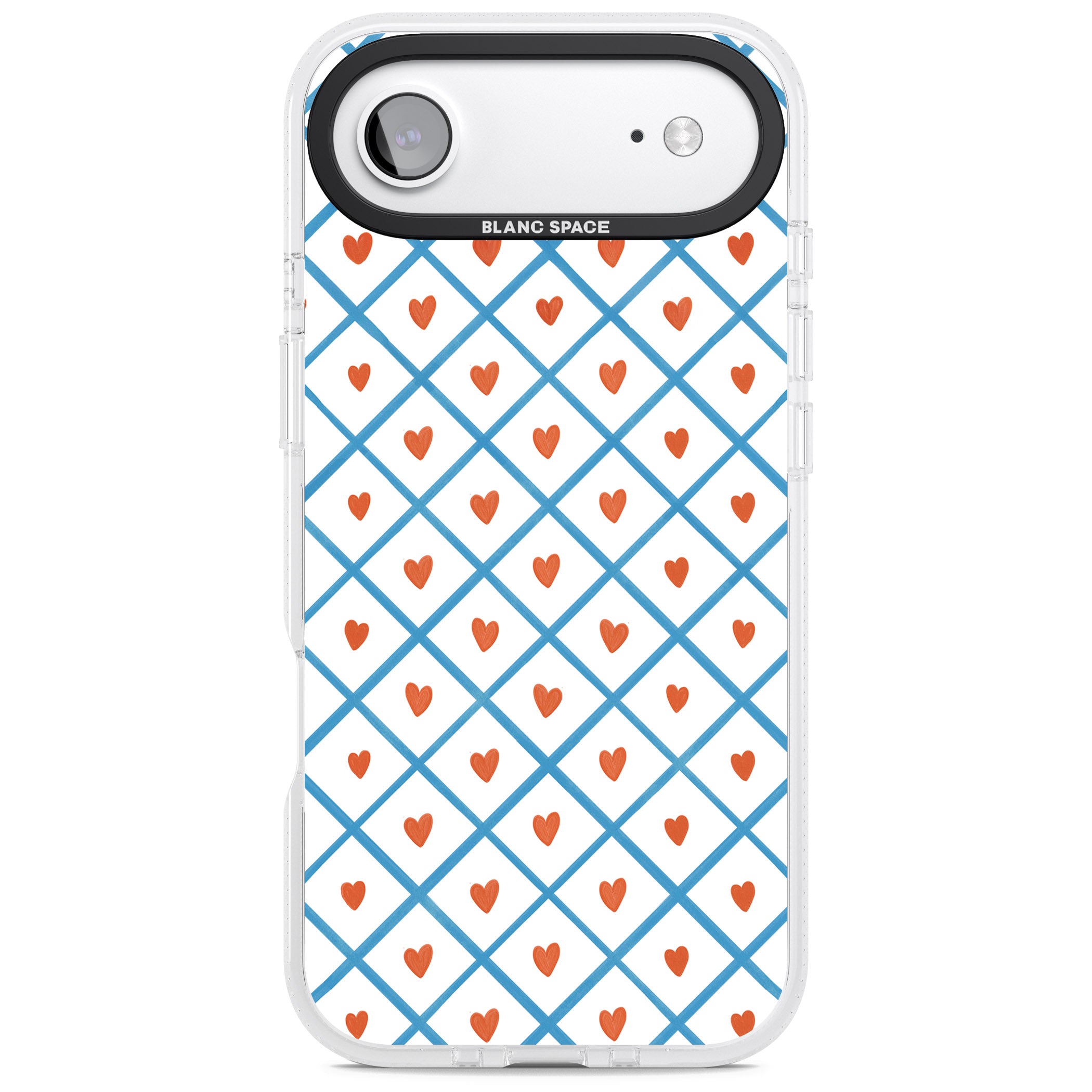 Lattice Love Hearts iPhone 17 Air Impact Air Clear Phone Case