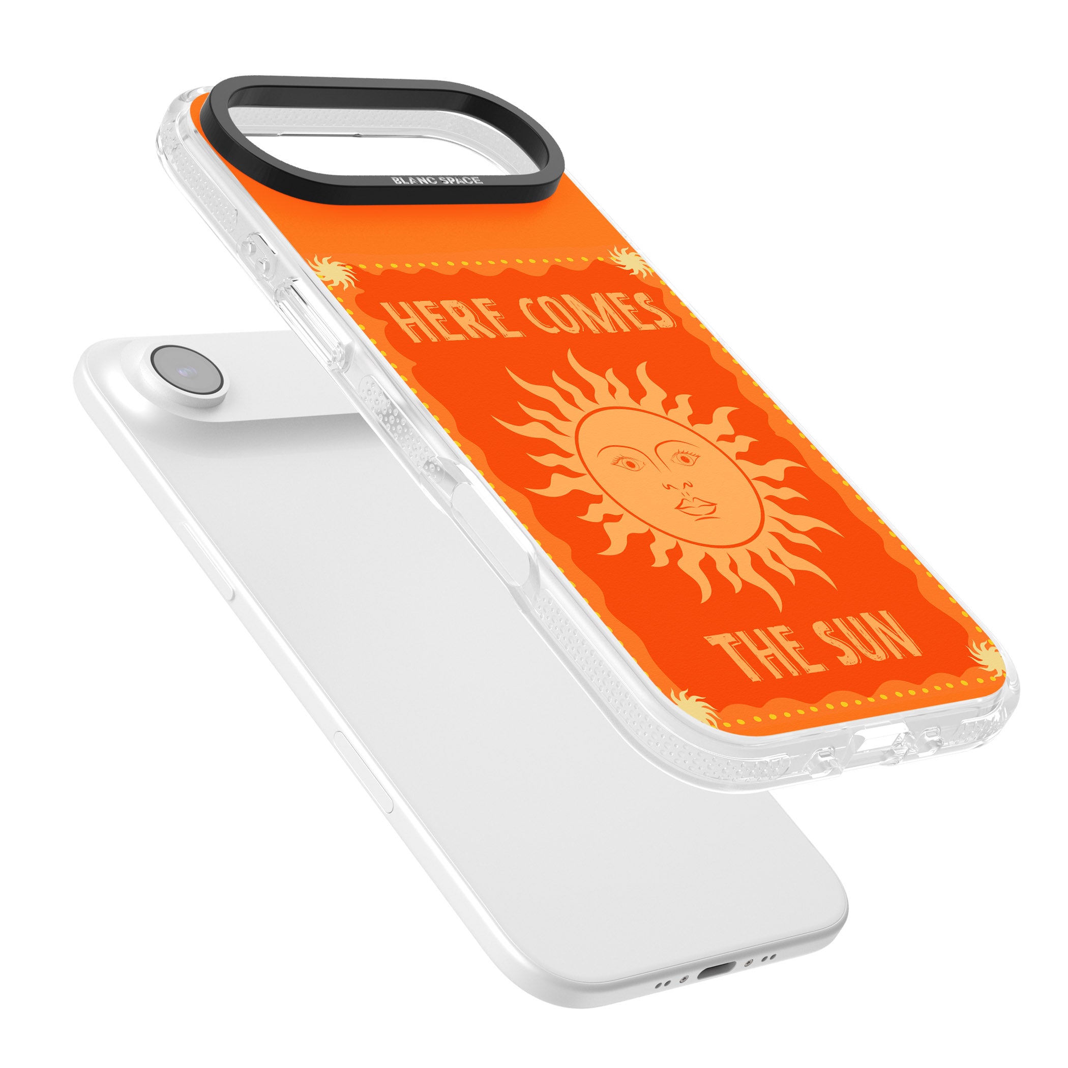 Retro Here Comes The Sun iPhone 17 Air Impact Air Clear Phone Case Colours