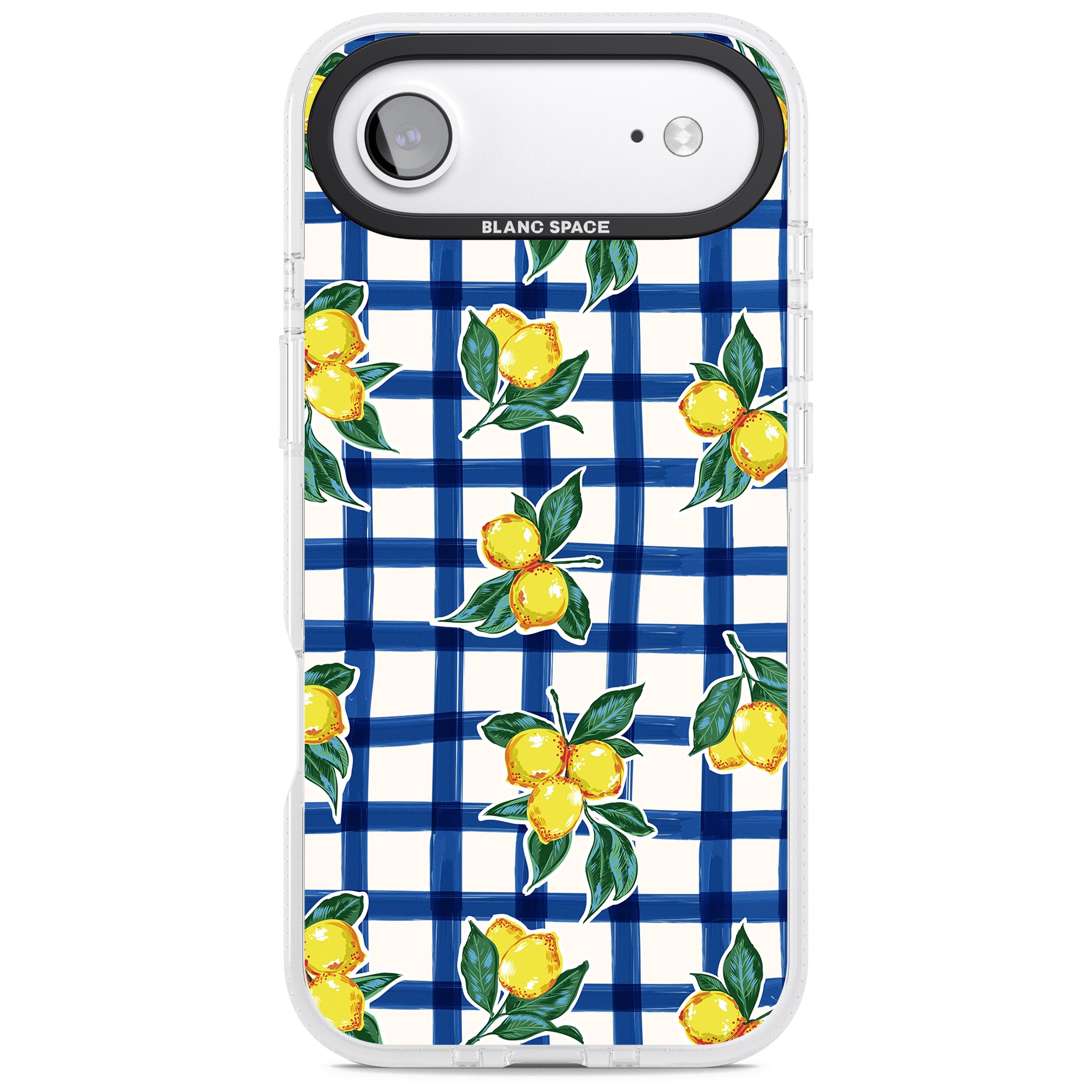 Lemon Gingham iPhone 17 Air Impact Air Clear Phone Case
