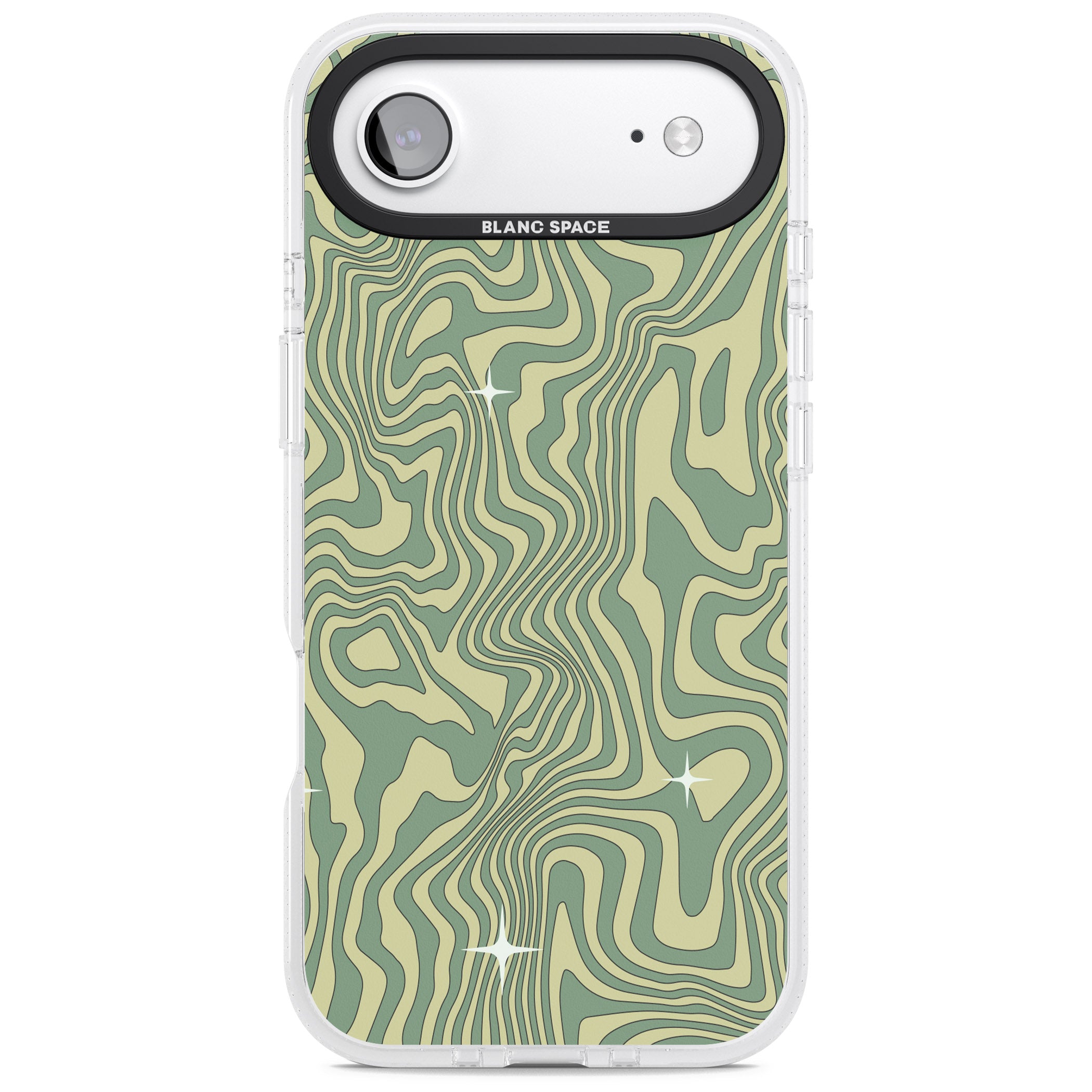Green Abstract Wave iPhone 17 Air Impact Air Clear Phone Case