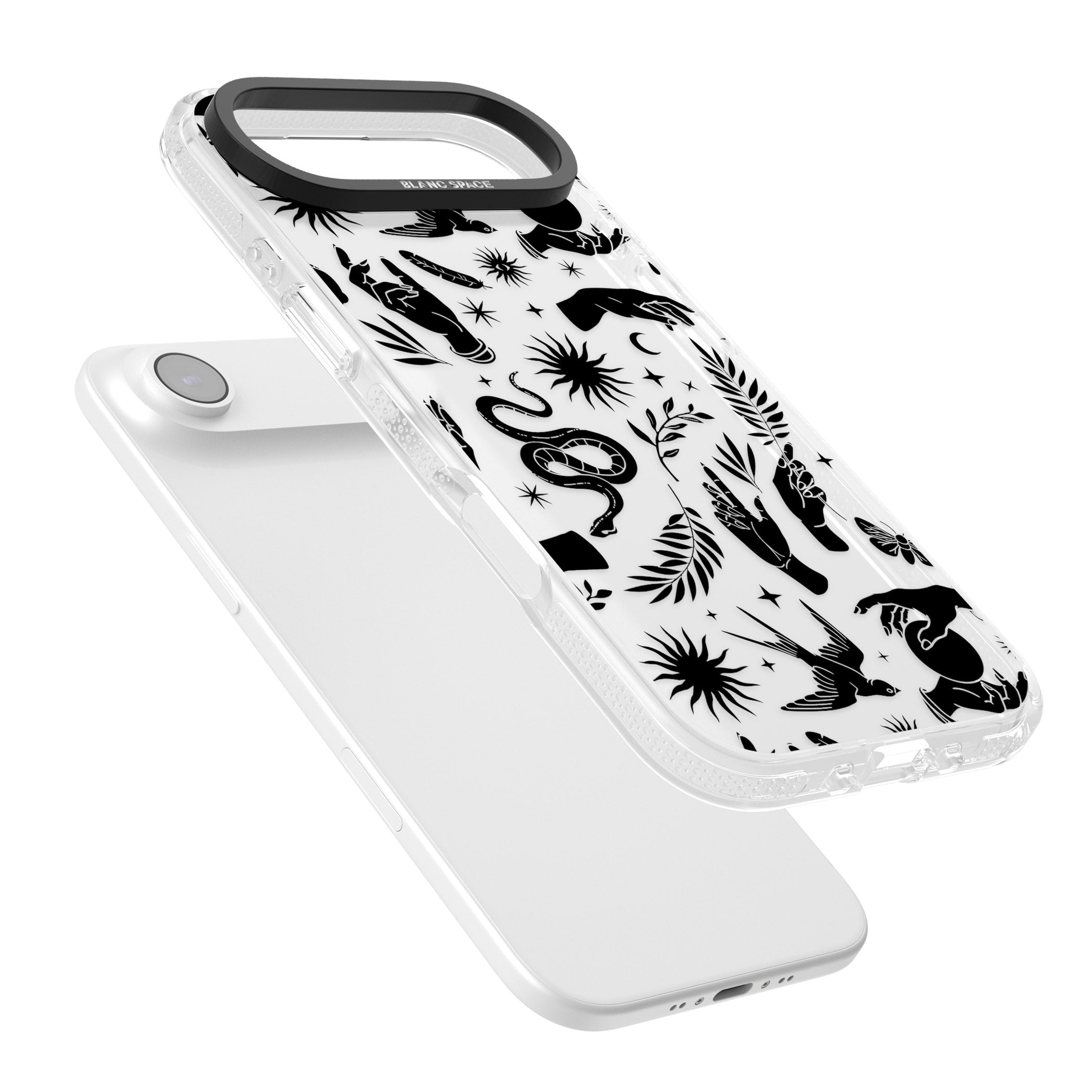 Celestial Pattern (Black) iPhone 17 Air Impact Air Clear Phone Case Colours