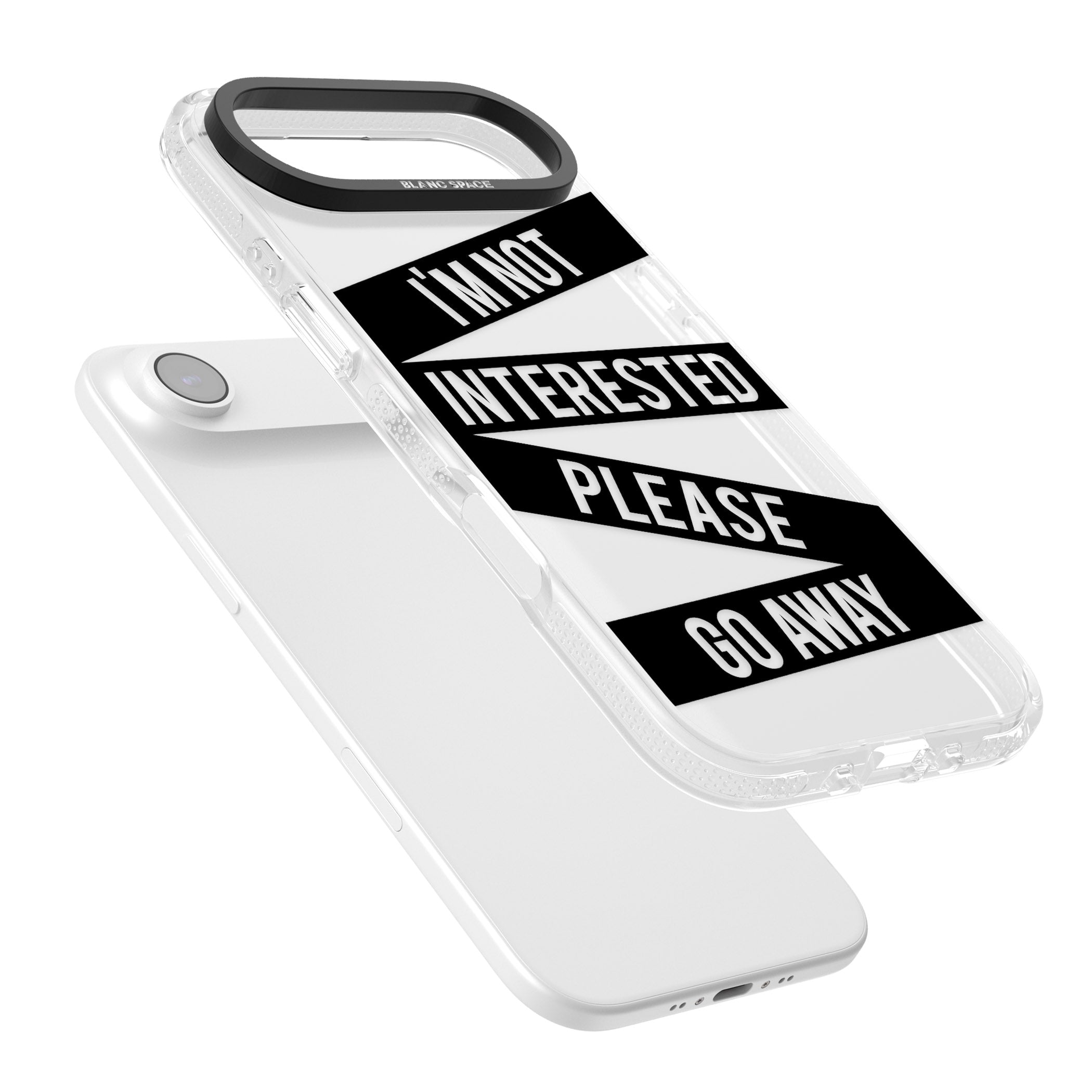 Not Interested Warning iPhone 17 Air Impact Air Clear Phone Case Colours