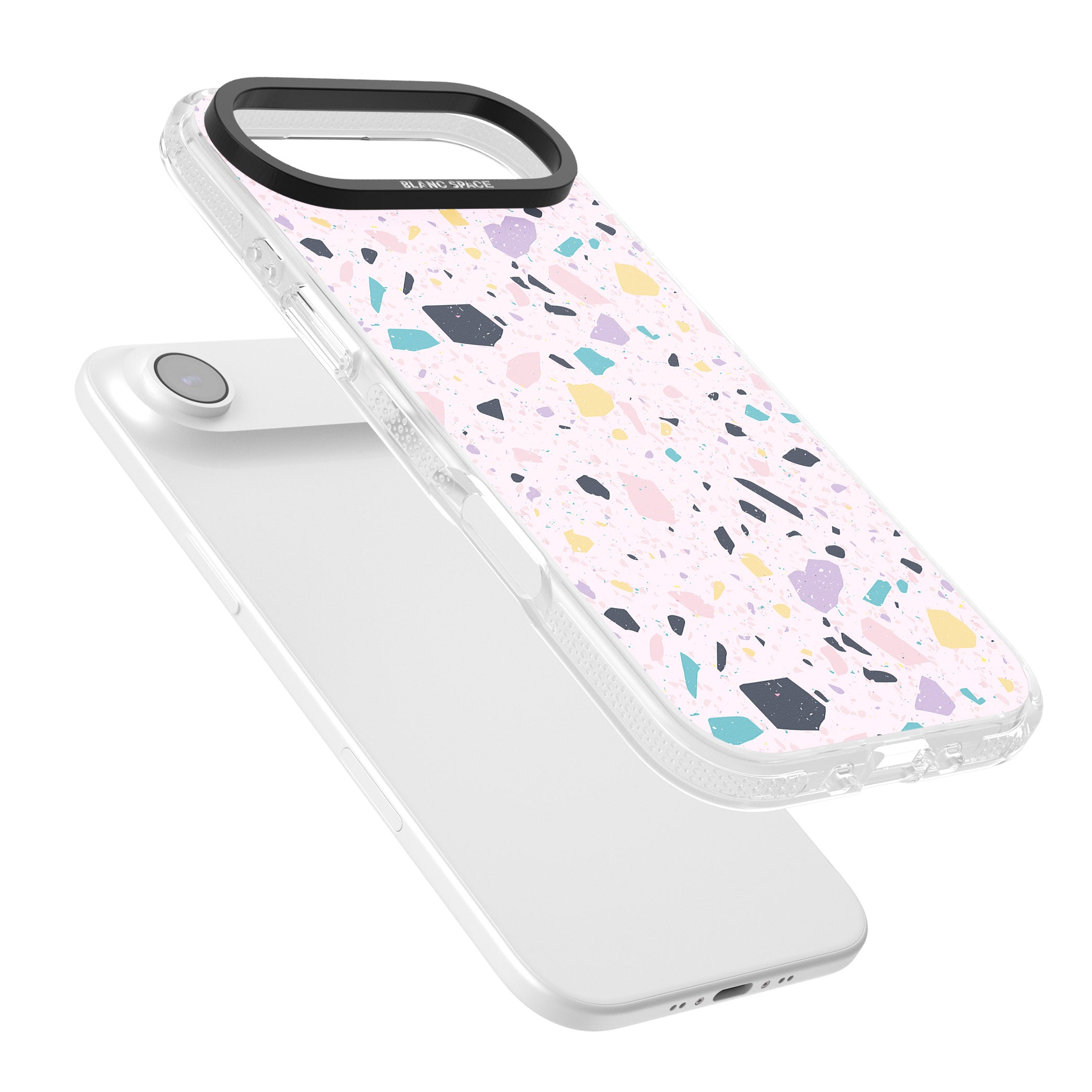 Pink, Purple & Turquoise Terrazzo Pattern iPhone 17 Air Impact Air Clear Phone Case Colours