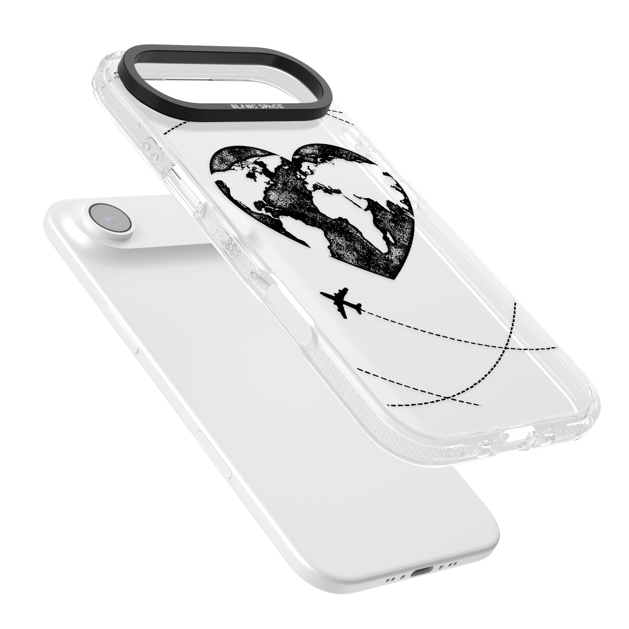 Globe Heart iPhone 17 Air Impact Air Clear Phone Case Colours
