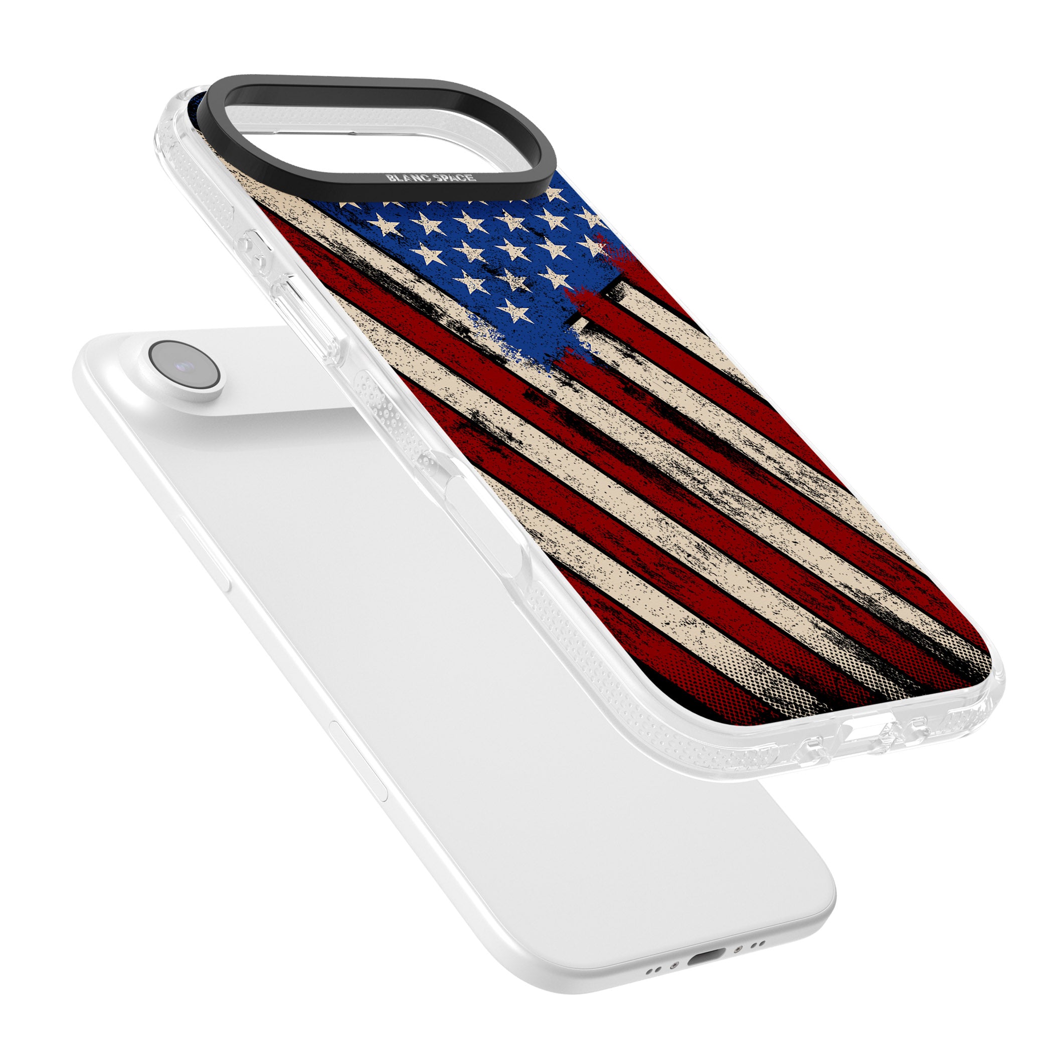 Distressed Us Flag iPhone 17 Air Impact Air Clear Phone Case Colours