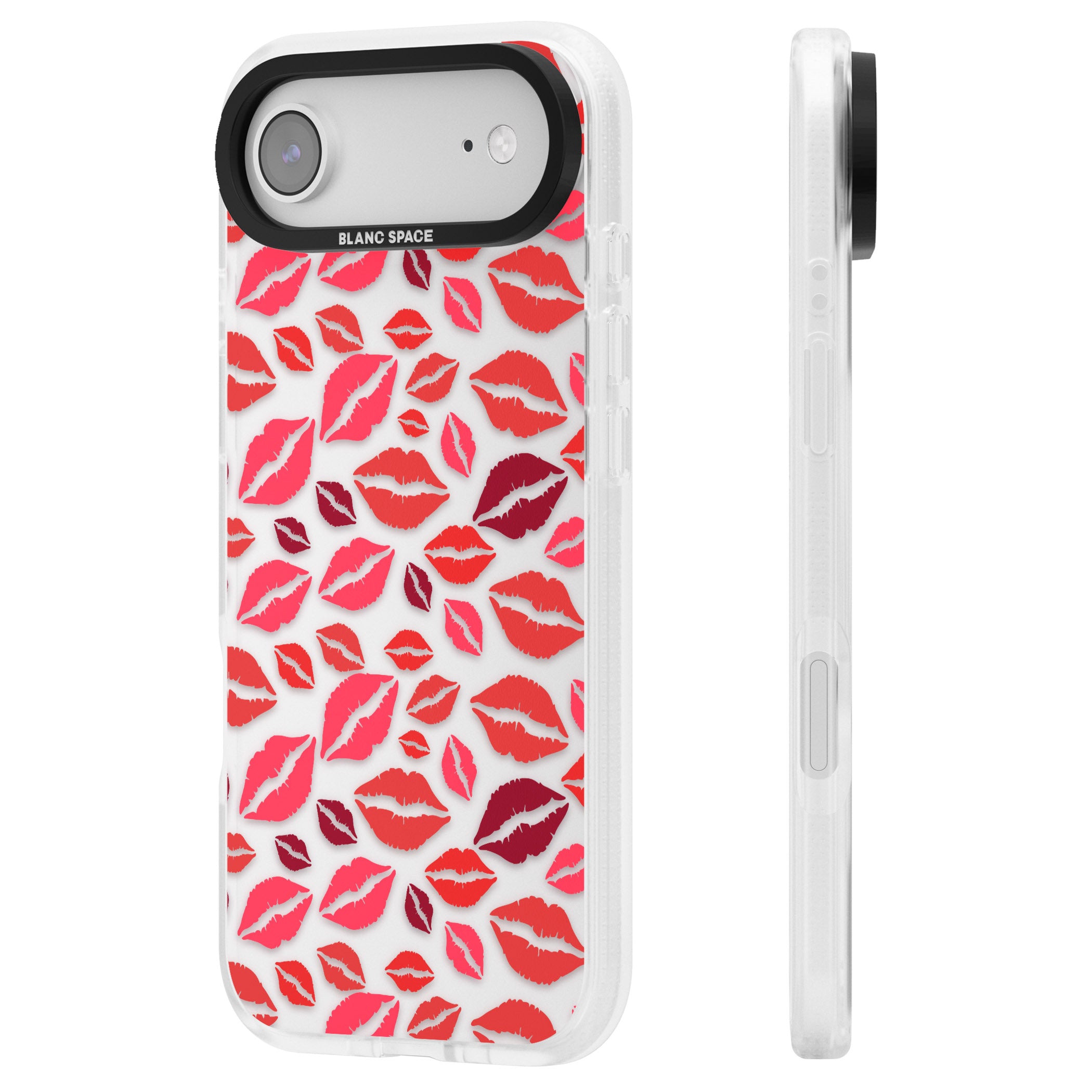 Lips Pattern iPhone 17 Air Impact Air Clear Phone Case Side Profile