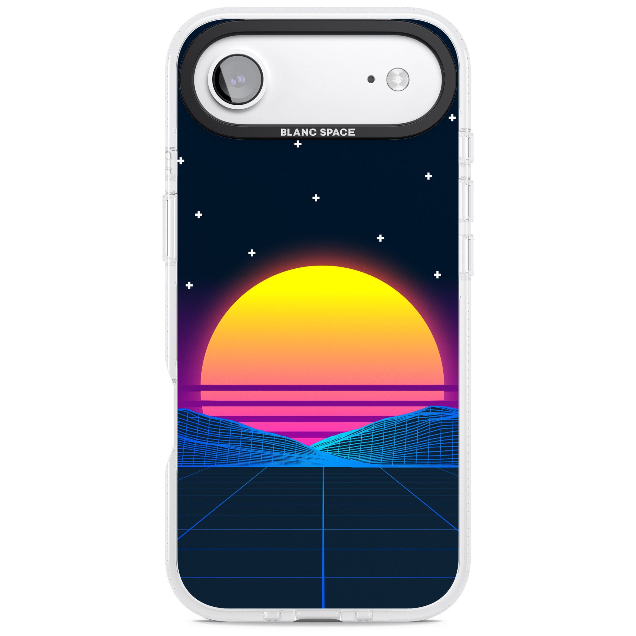Retro Sunset Vaporwave iPhone 17 Air Impact Air Clear Phone Case