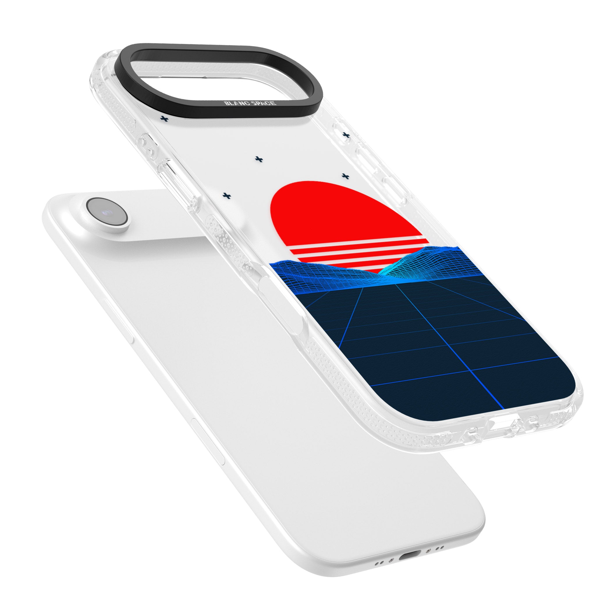 Japanese Sunset Vaporwave iPhone 17 Air Impact Air Clear Phone Case Colours