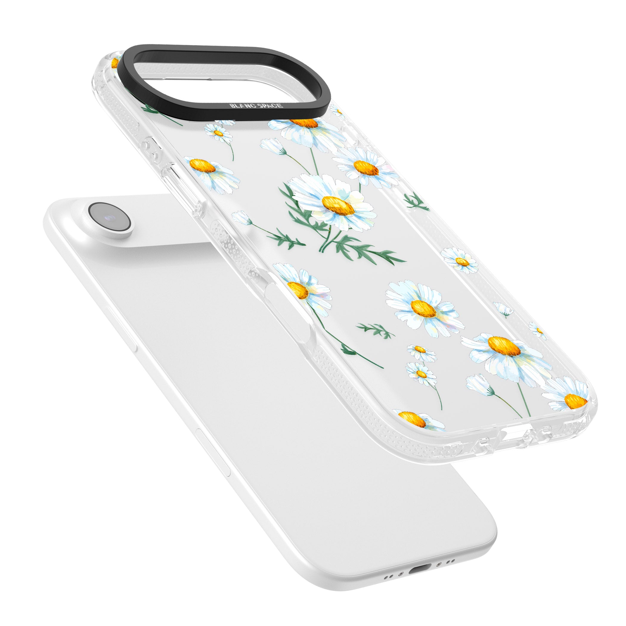 Vintage Painted Daisies iPhone 17 Air Impact Air Clear Phone Case Colours