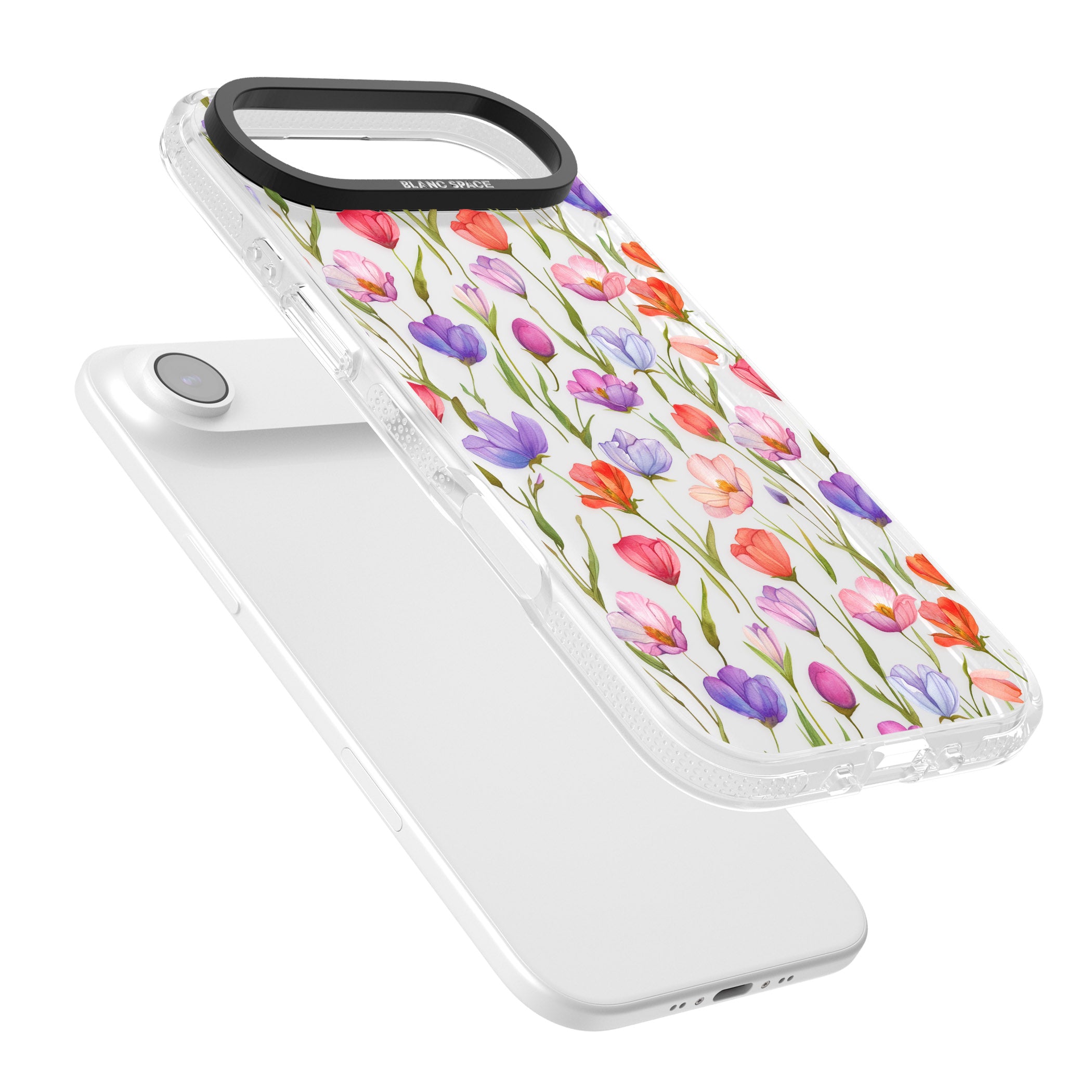 Red, Pink & Purple Flowers iPhone 17 Air Impact Air Clear Phone Case Colours