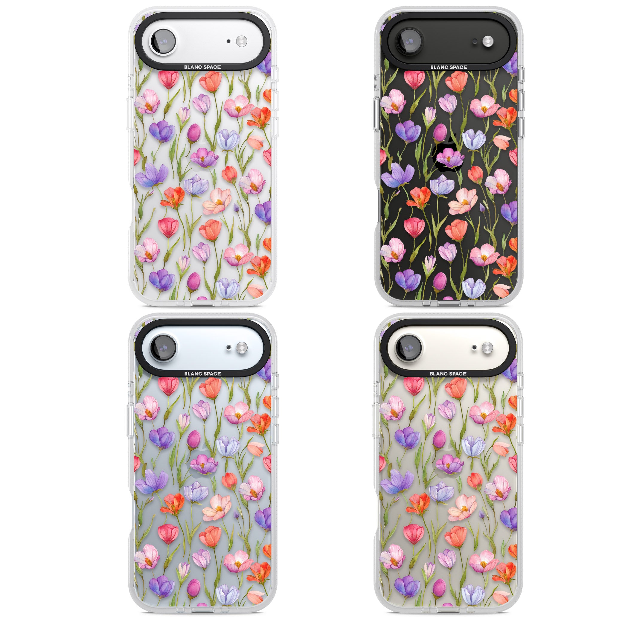 Red, Pink & Purple Flowers iPhone 17 Air Impact Air Clear Phone Case APT Impact Protection