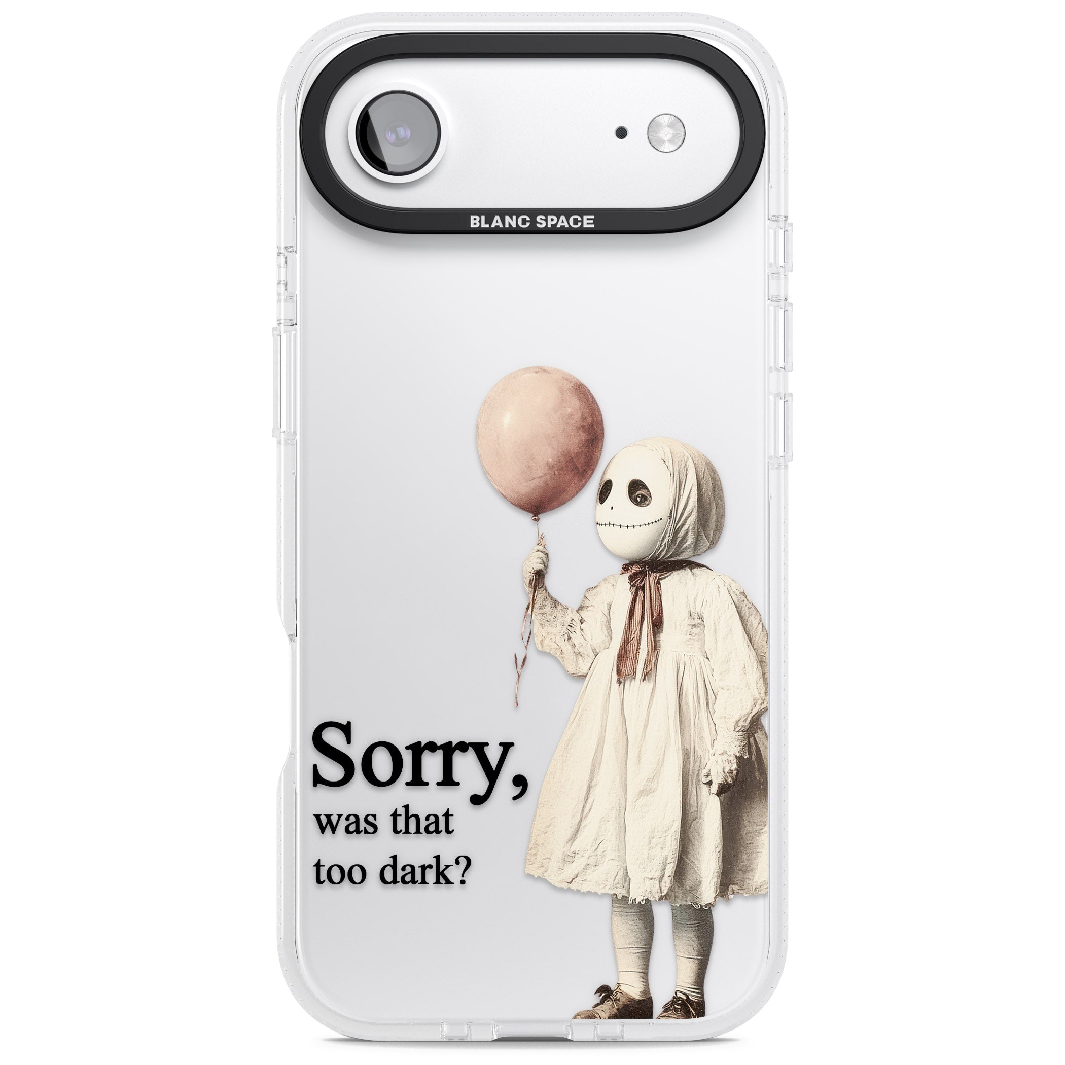 Sorry Was That Too Dark iPhone 17 Air Impact Air Clear Phone Case