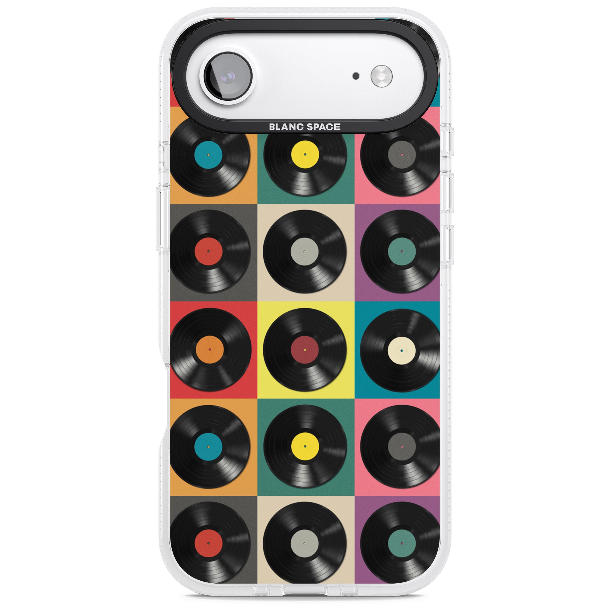 Vinyl Record Pattern iPhone 17 Air Impact Air Clear Phone Case