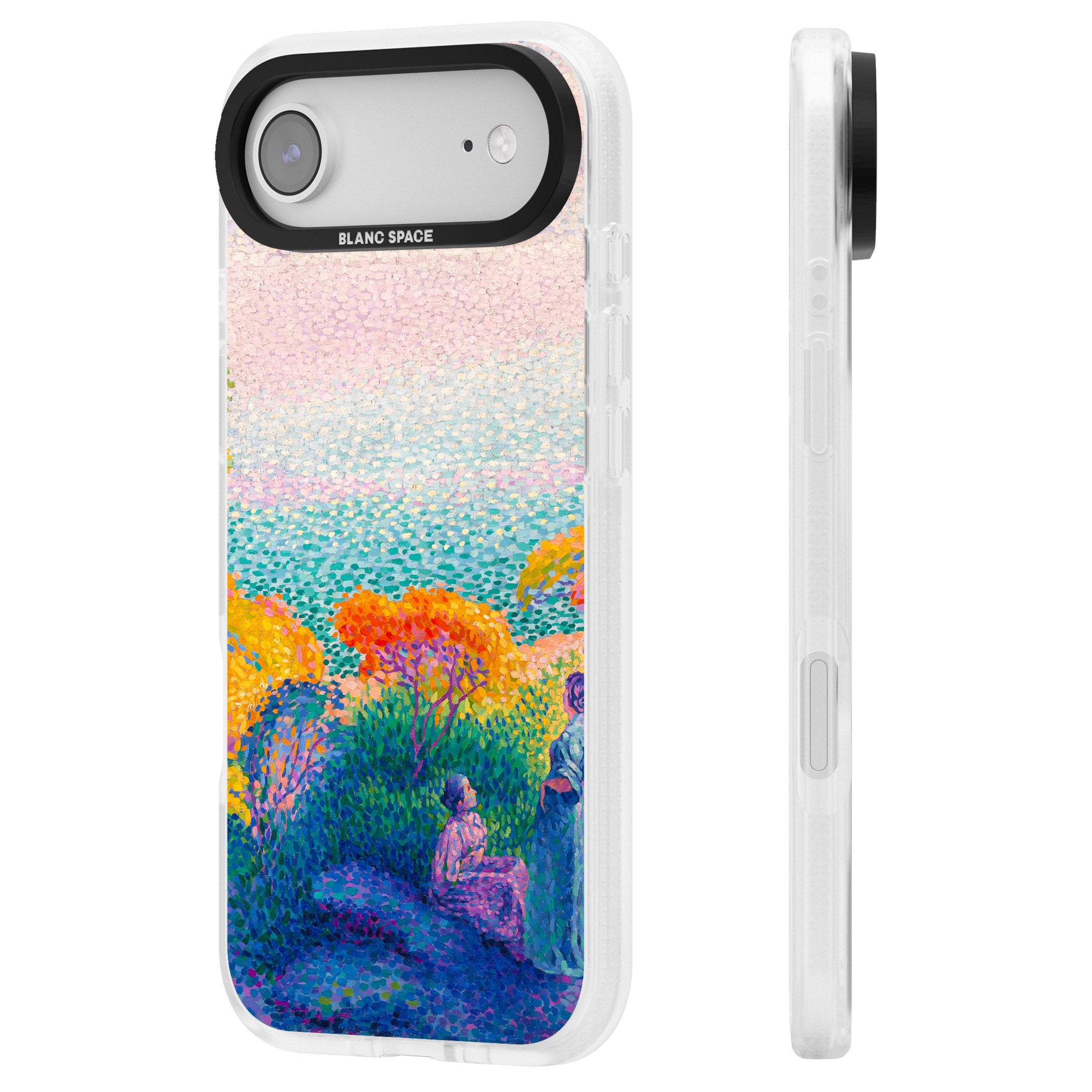 Two Women by the Shore iPhone 17 Air Impact Air Clear Phone Case Side Profile