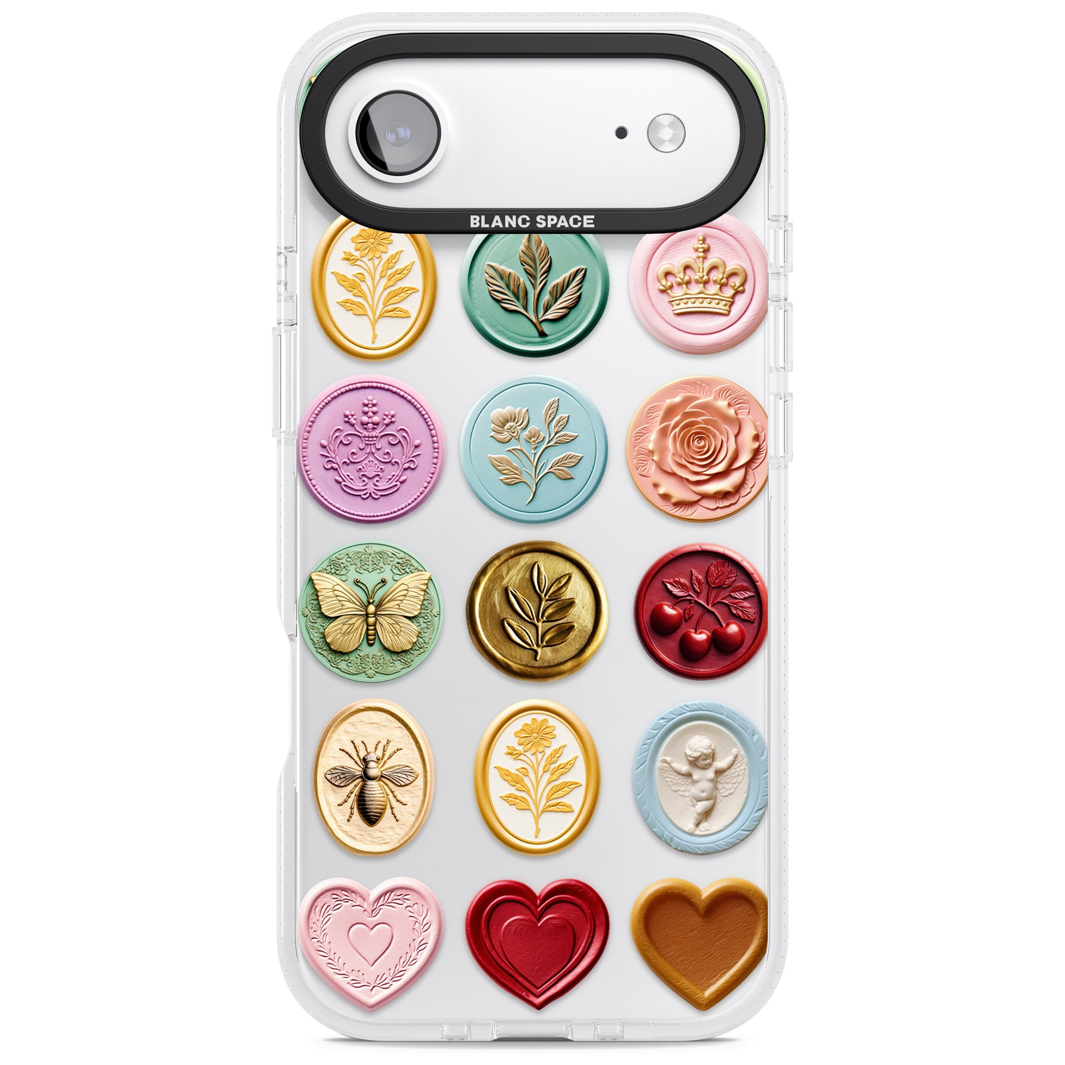 Vintage Wax Seal Pattern iPhone 17 Air Impact Air Clear Phone Case
