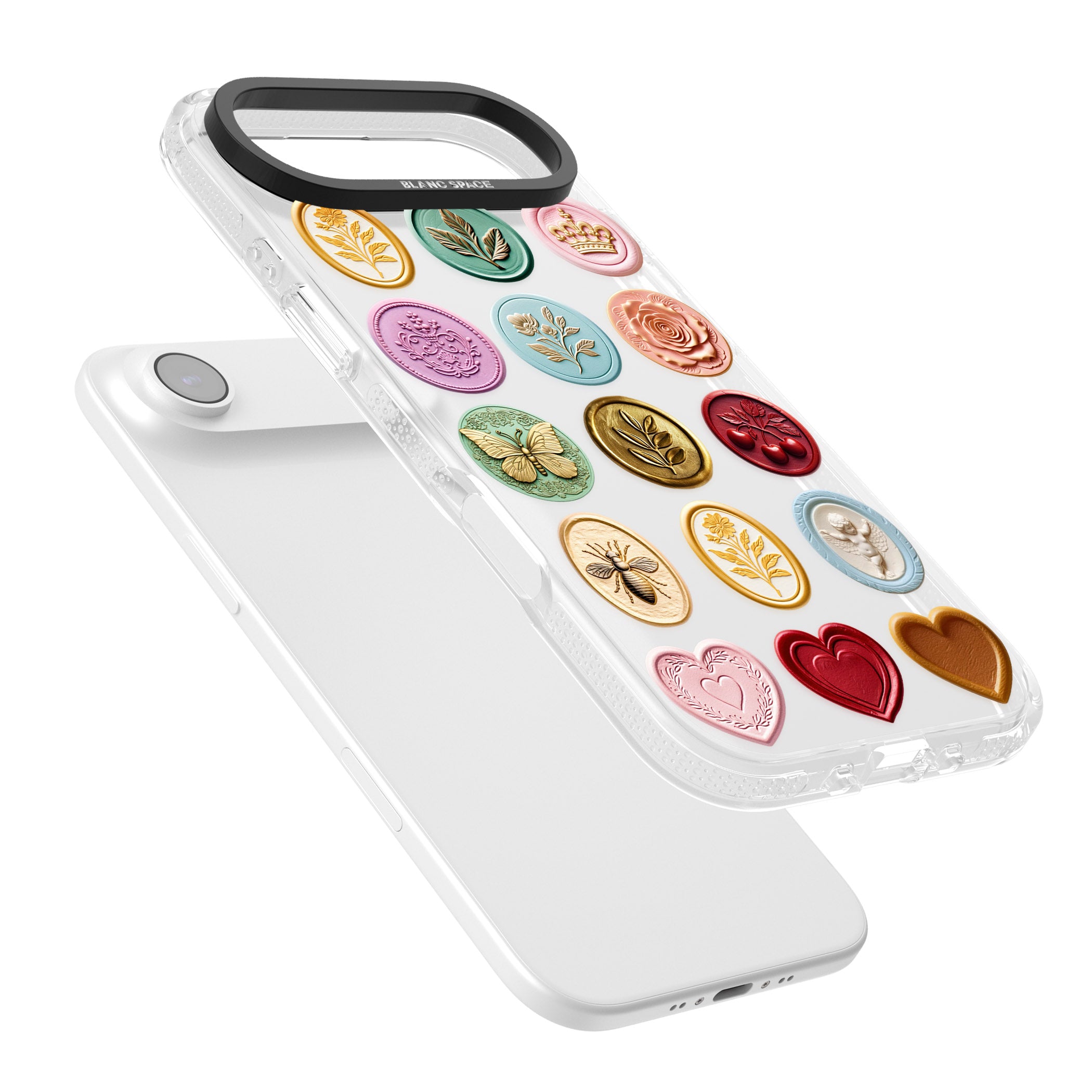 Vintage Wax Seal Pattern iPhone 17 Air Impact Air Clear Phone Case Colours