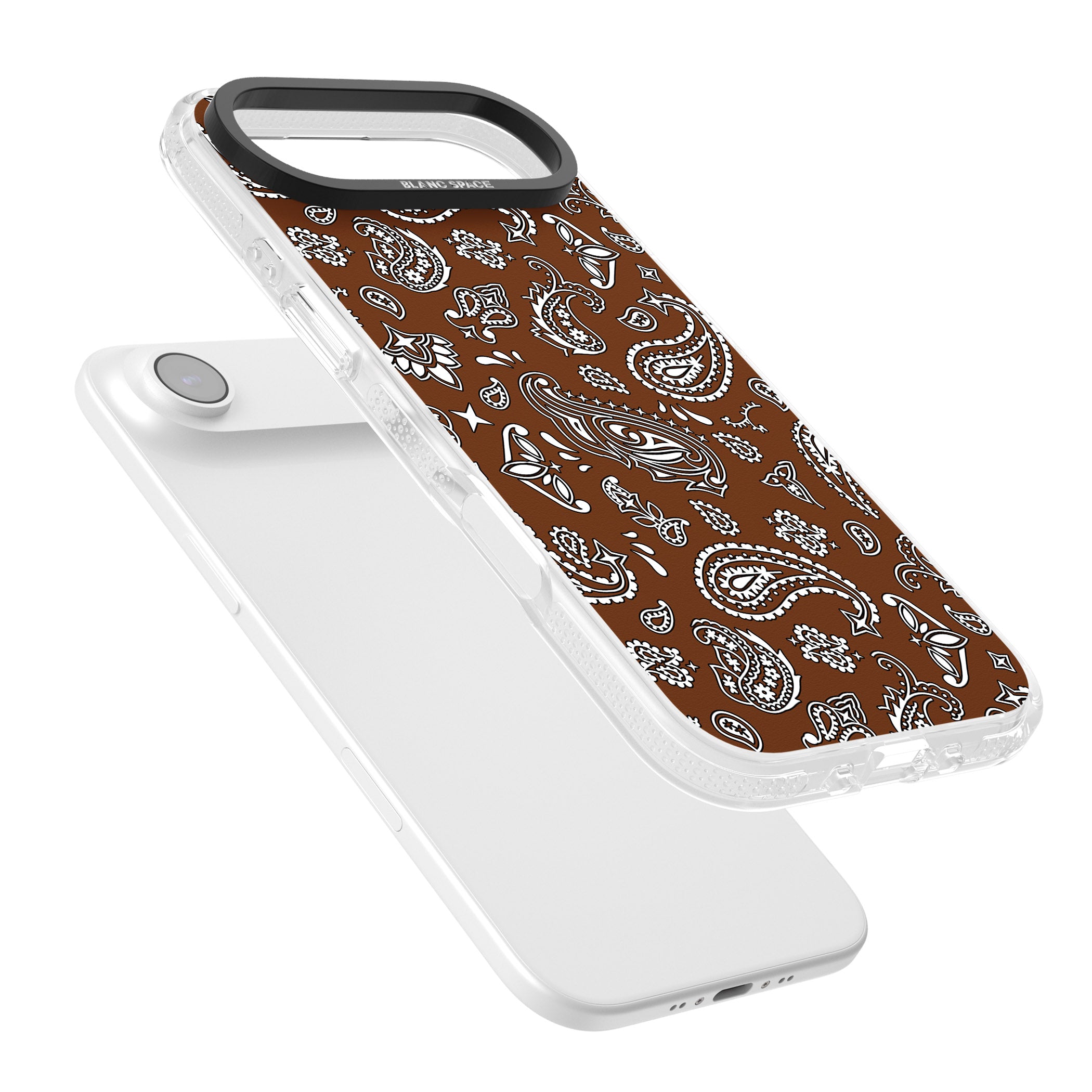 Brown Bandana iPhone 17 Air Impact Air Clear Phone Case Colours