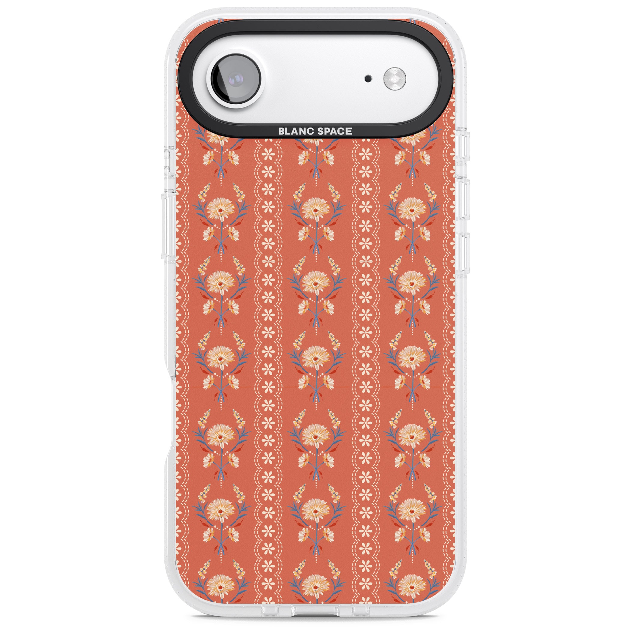 Vintage Terracotta Floral iPhone 17 Air Impact Air Clear Phone Case