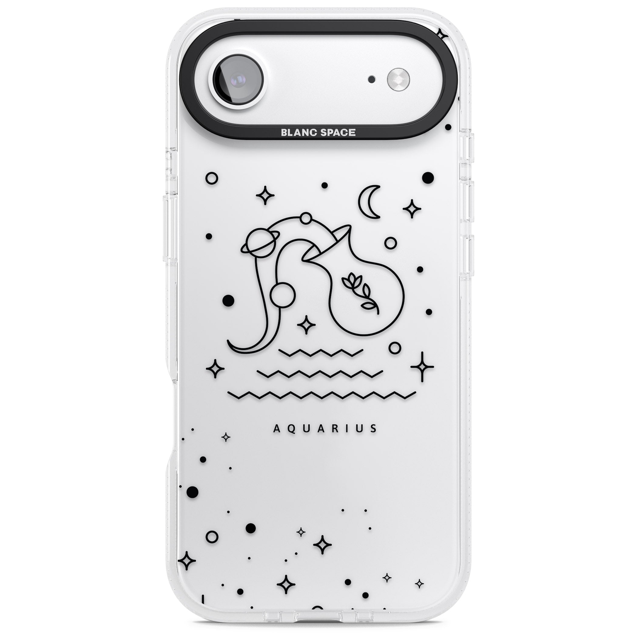Aquarius Zodiac Symbol iPhone 17 Air Impact Air Clear Phone Case
