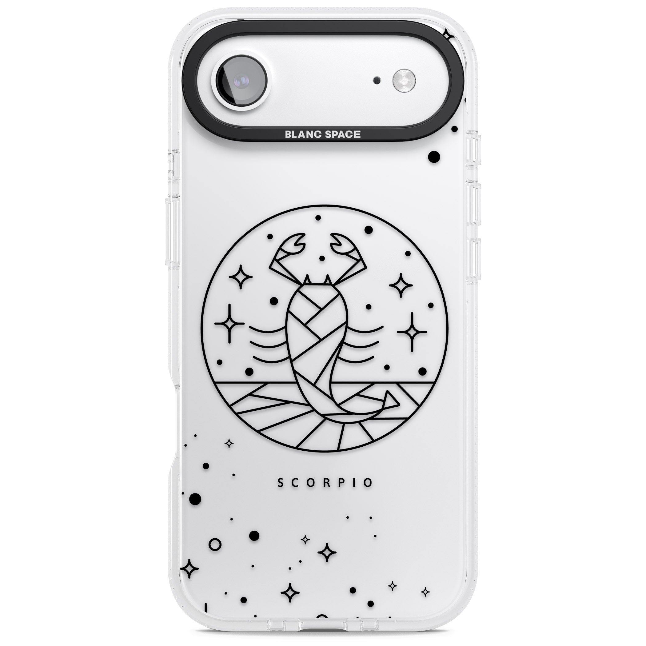 Scorpio Emblem Cosmic Design iPhone 17 Air Impact Air Clear Phone Case