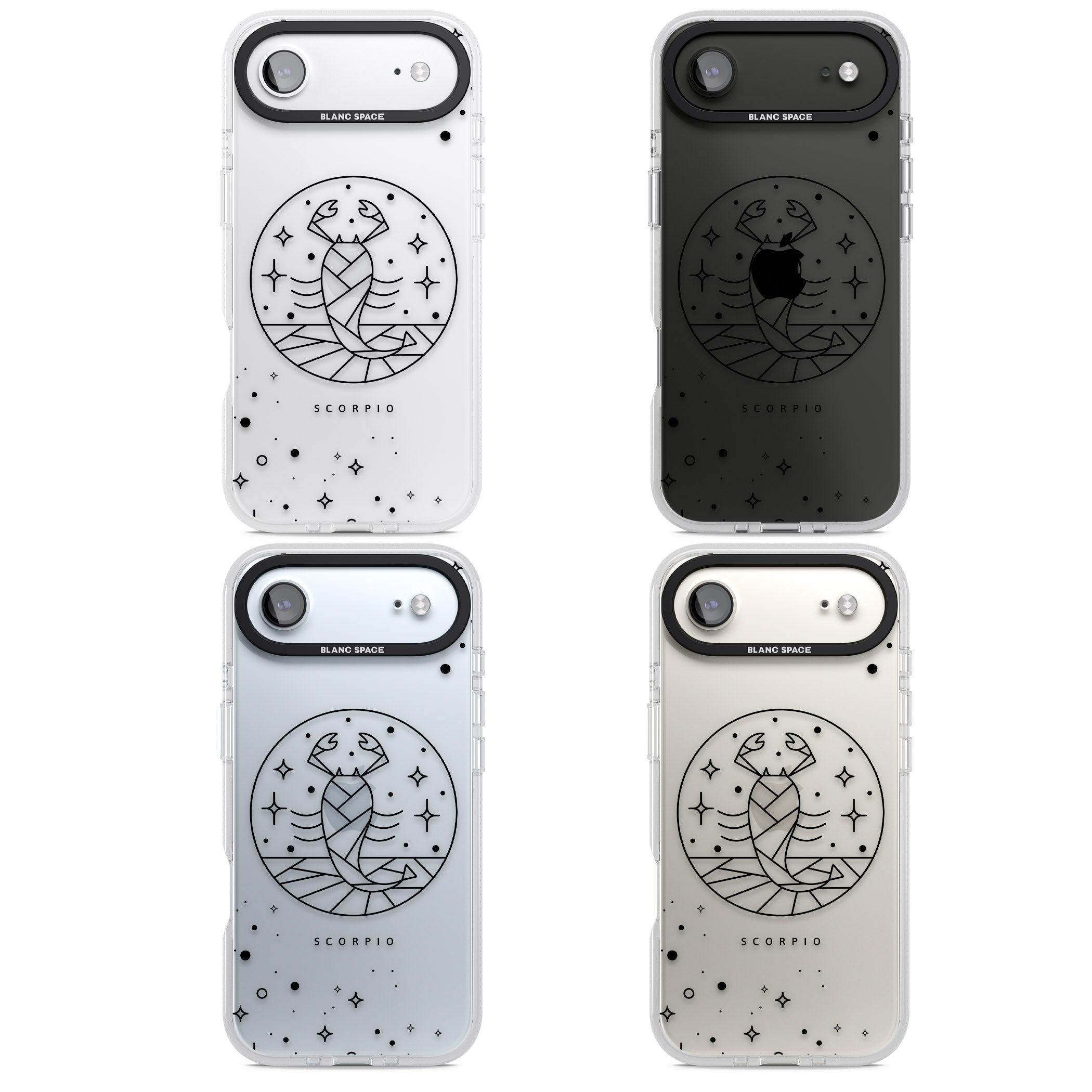 Scorpio Emblem Cosmic Design iPhone 17 Air Impact Air Clear Phone Case APT Impact Protection