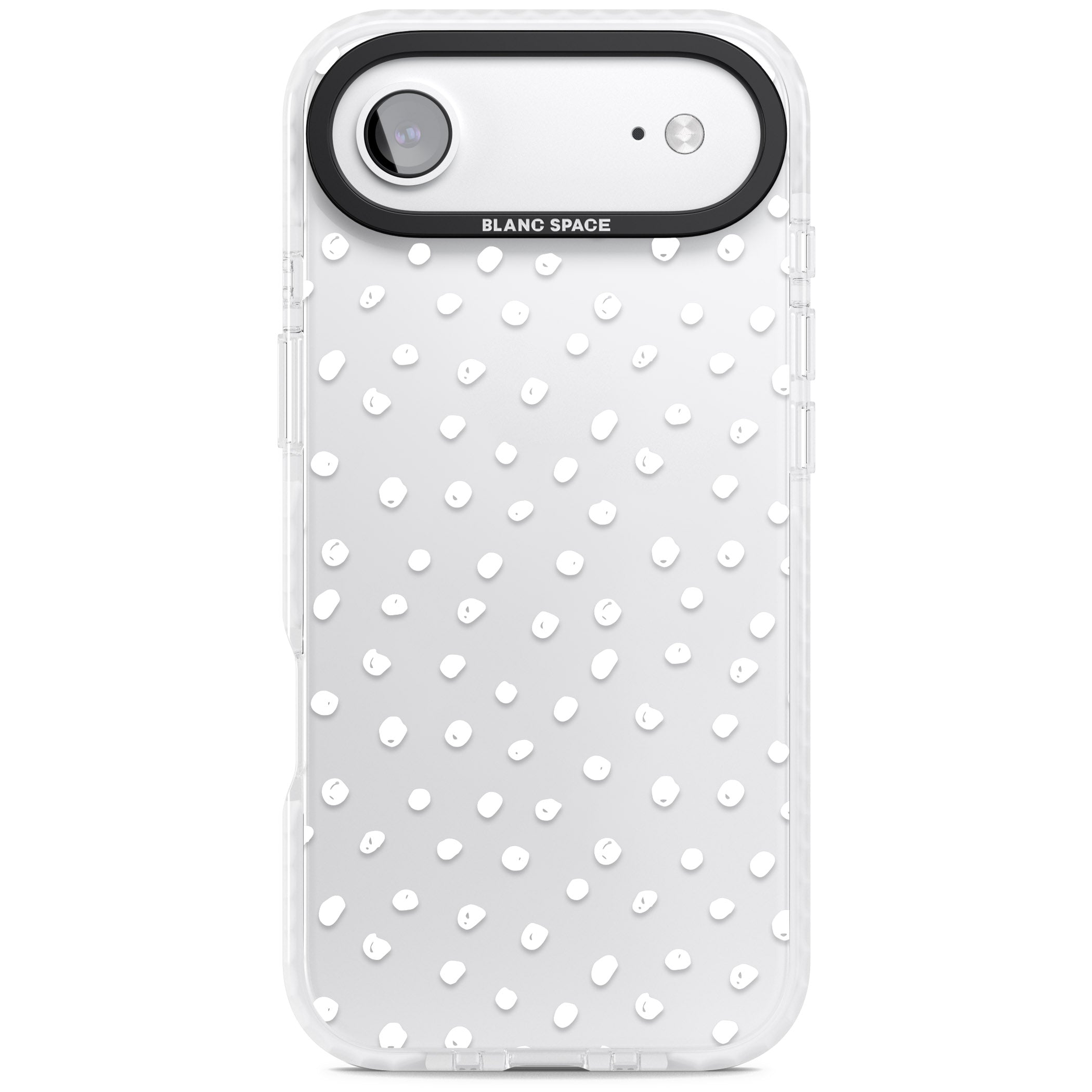 Messy White Dot Pattern iPhone 17 Air Impact Clear Phone Case