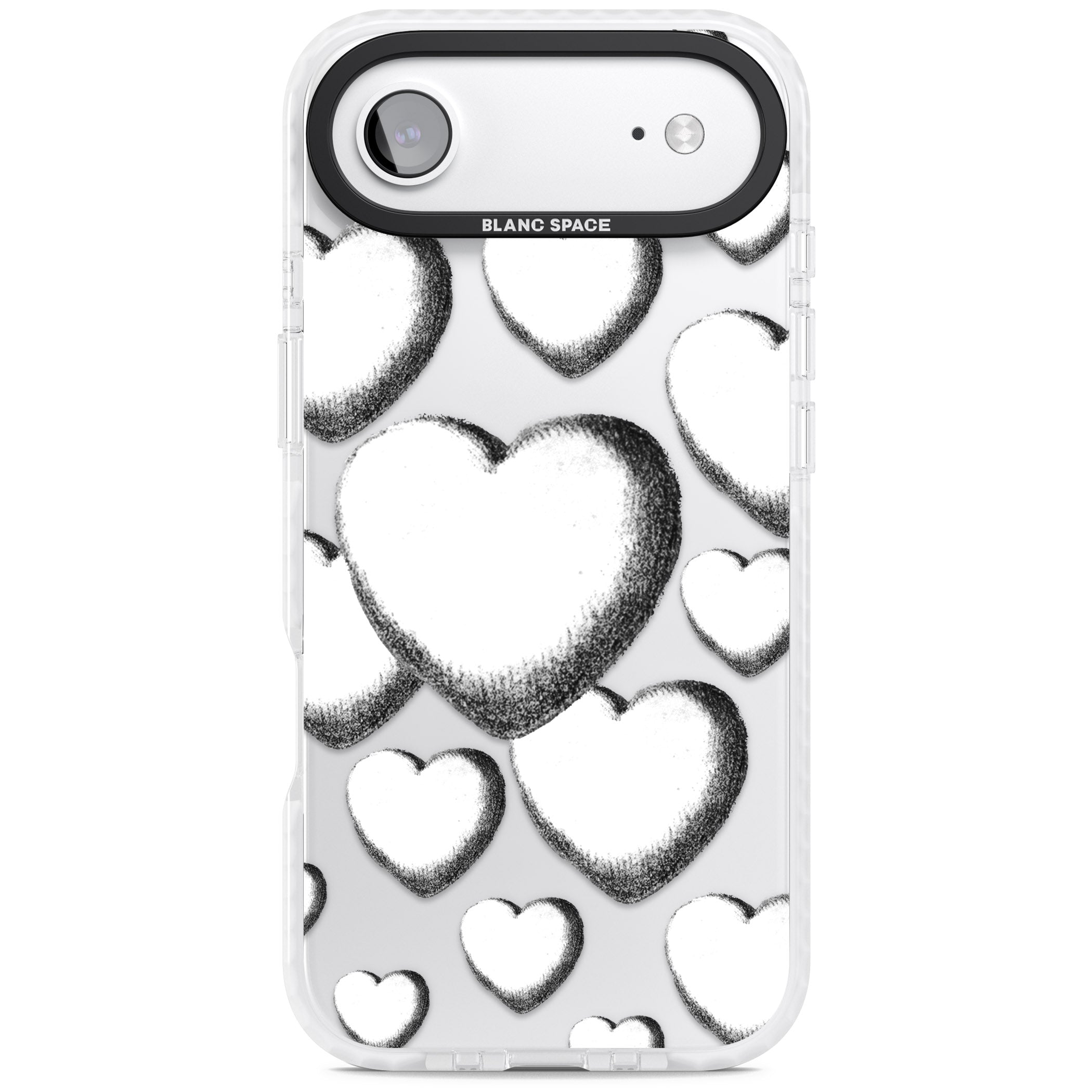 Hand Drawn Hearts iPhone 17 Air Impact Clear Phone Case