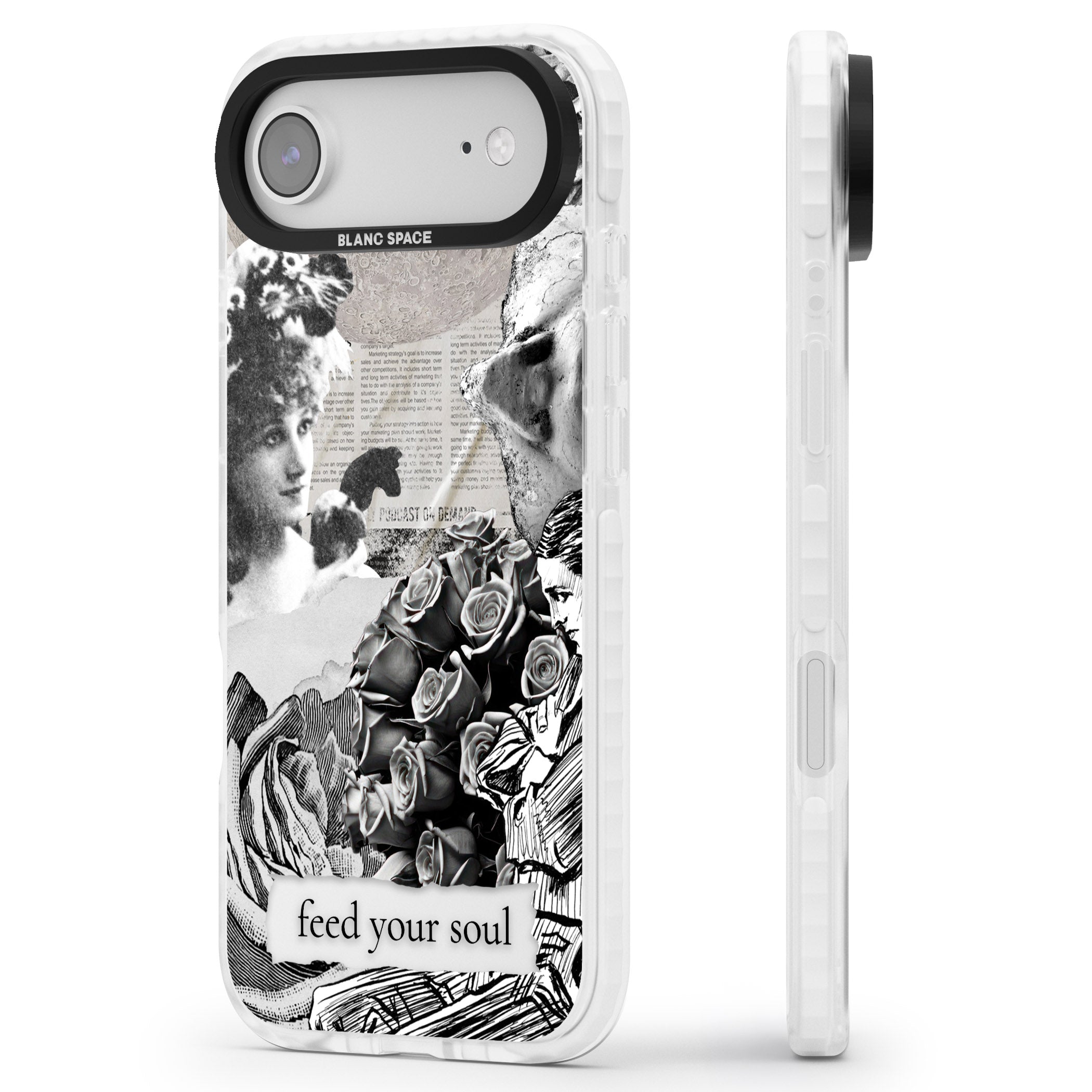 Feed Your Soul iPhone 17 Air Impact Clear Phone Case Side Profile
